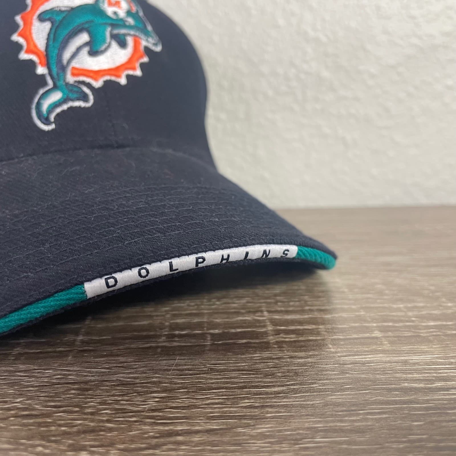 Reebok Miami Dolphins Hat Mens Black AFC East Embroidered Adjustable NFL Cap - Thumbnail 6