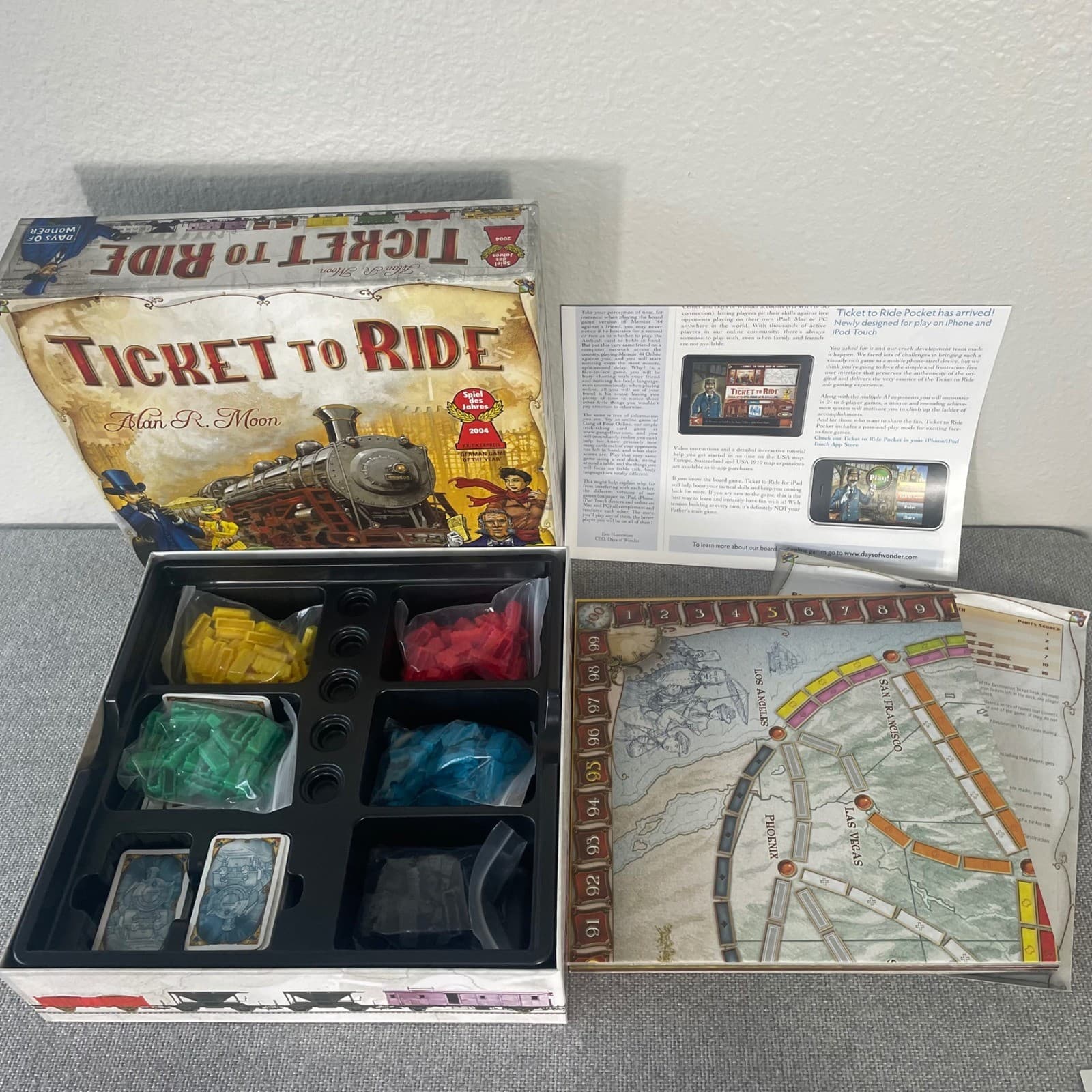 Ticket to Ride Board Game Days of Wonder Alan Moon Train Adventure Complete - Thumbnail 7