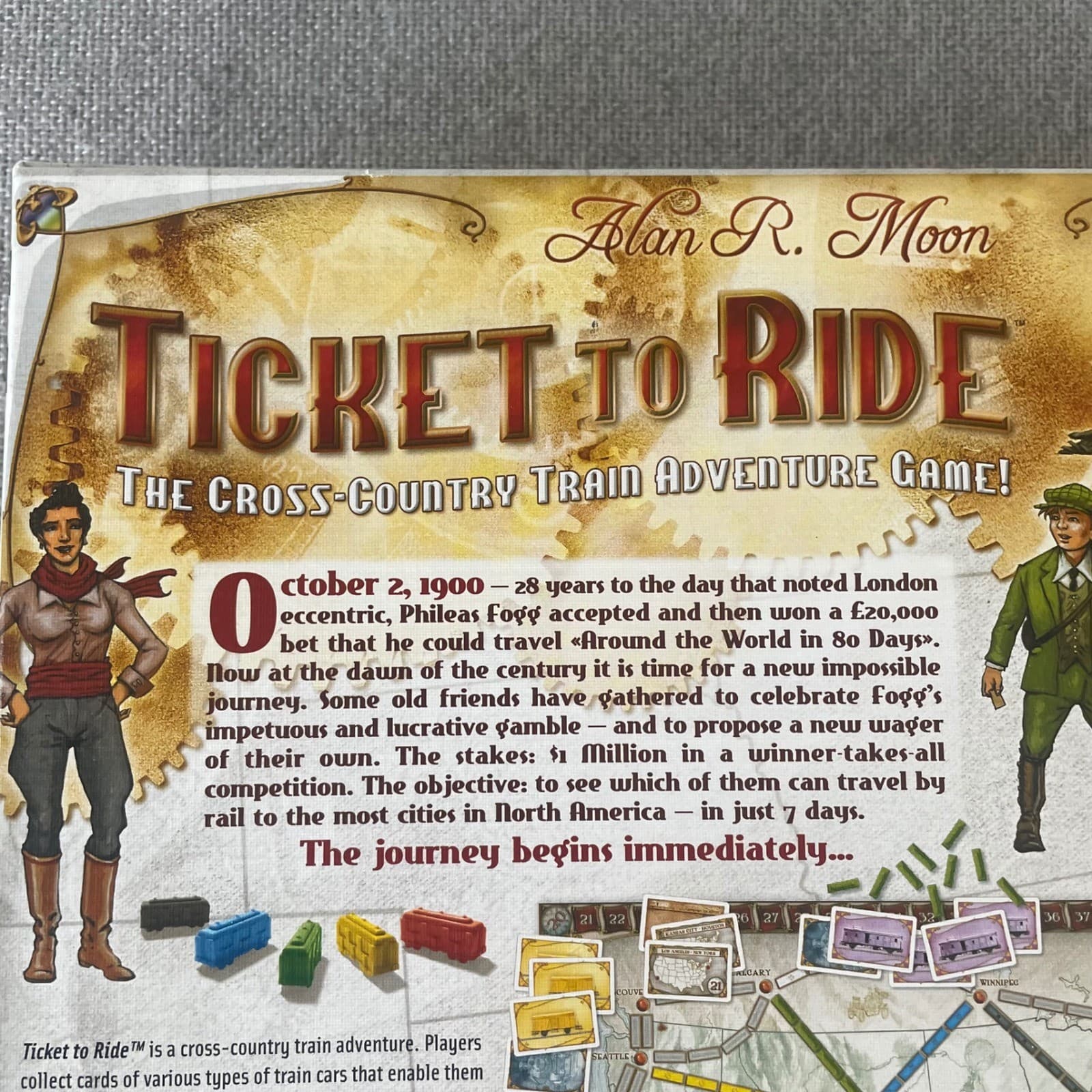 Ticket to Ride Board Game Days of Wonder Alan Moon Train Adventure Complete - Thumbnail 5
