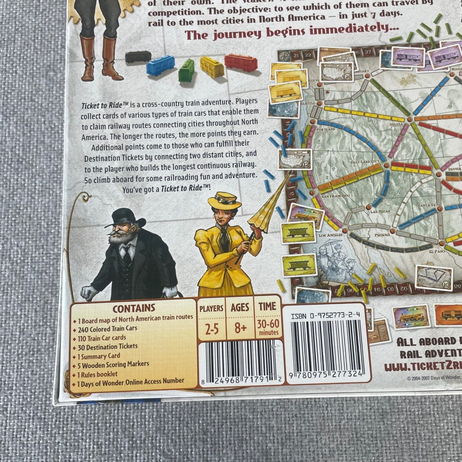 Ticket to Ride Board Game Days of Wonder Alan Moon Train Adventure Complete - Thumbnail 6