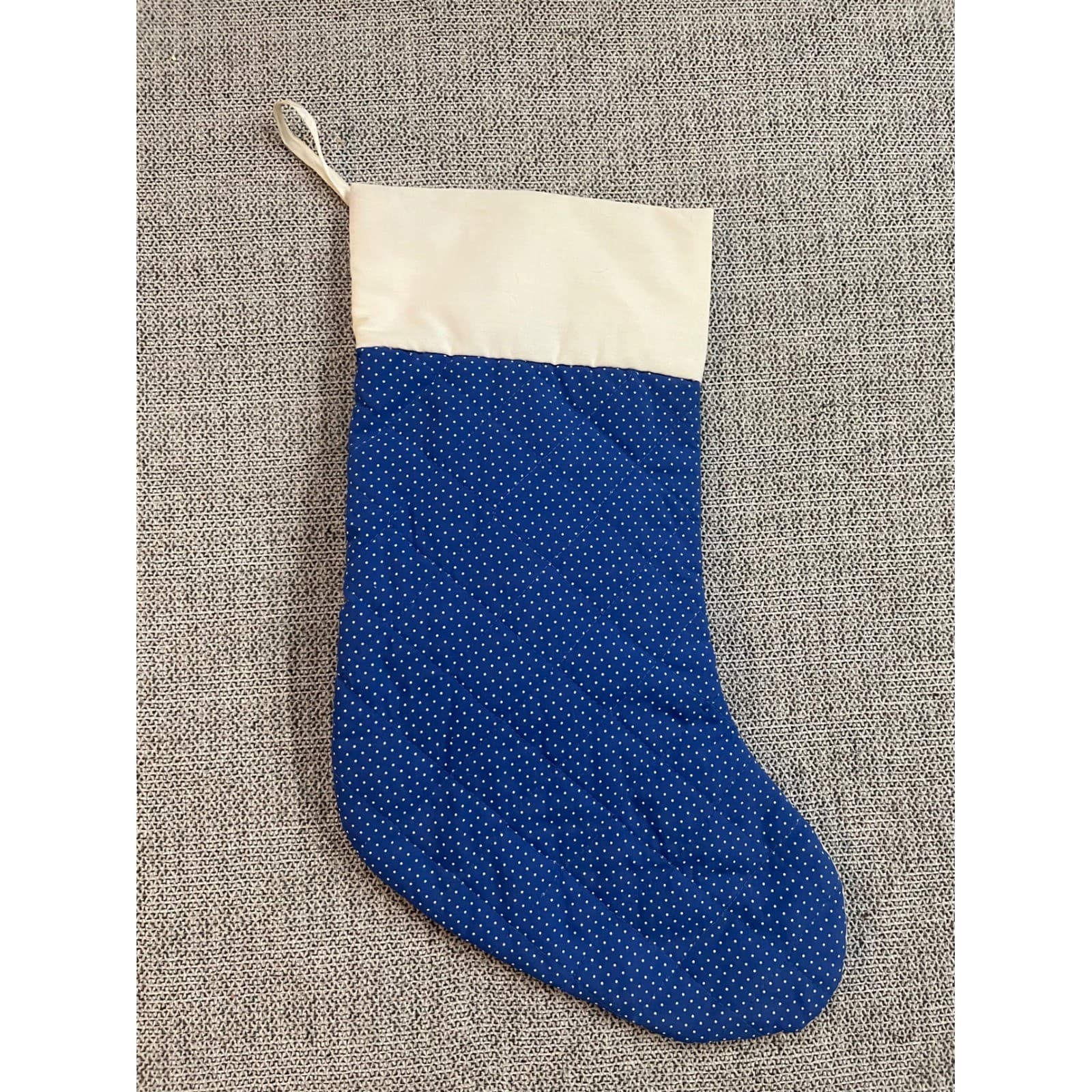 Russ Christmas Stocking Blue Polka Dot Reindeer Wreath Merry Christmas Holiday - Thumbnail 7