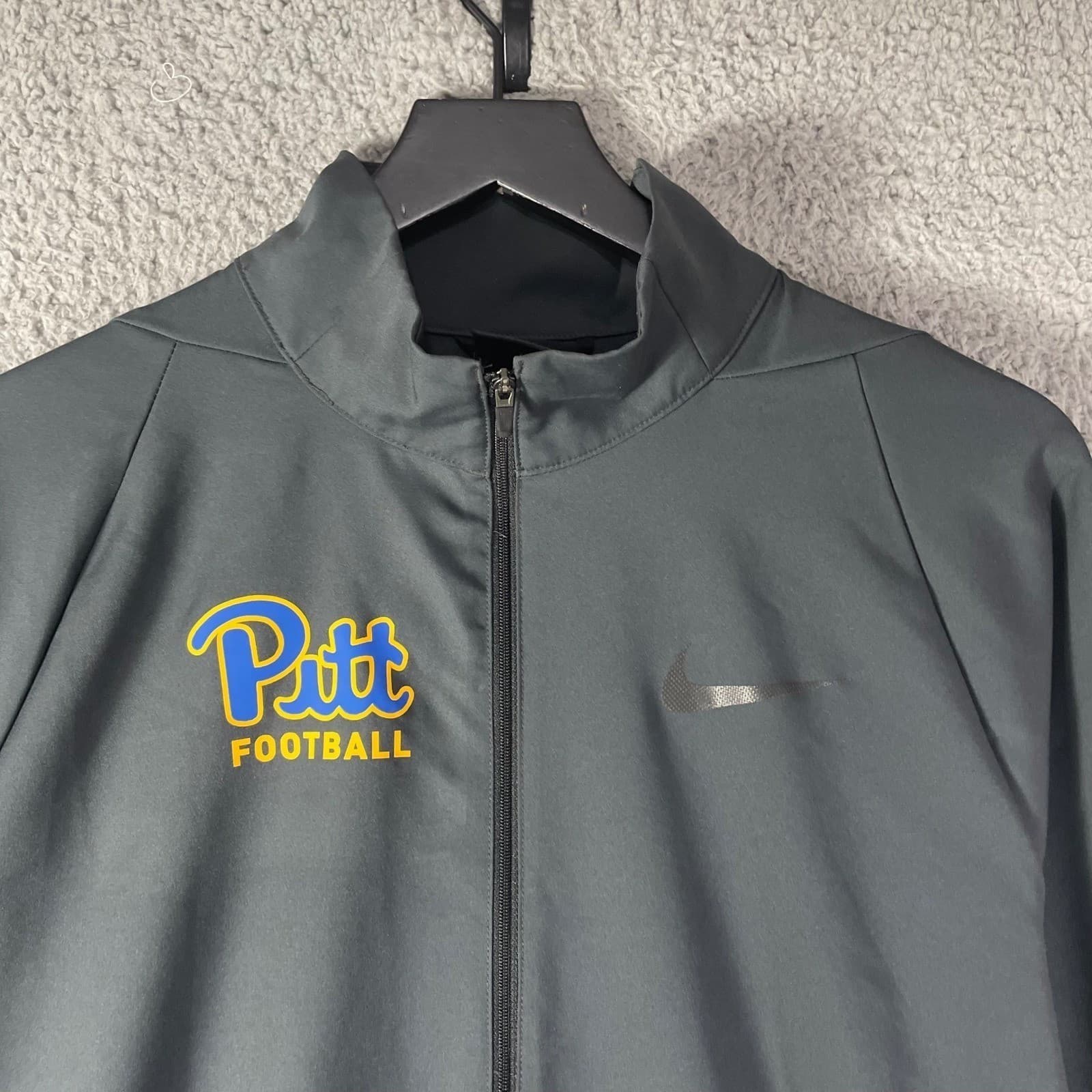 Nike Pitt Panthers Football Jacket Mens L Gray Dri-FIT Full Zip NCAA - Thumbnail 6