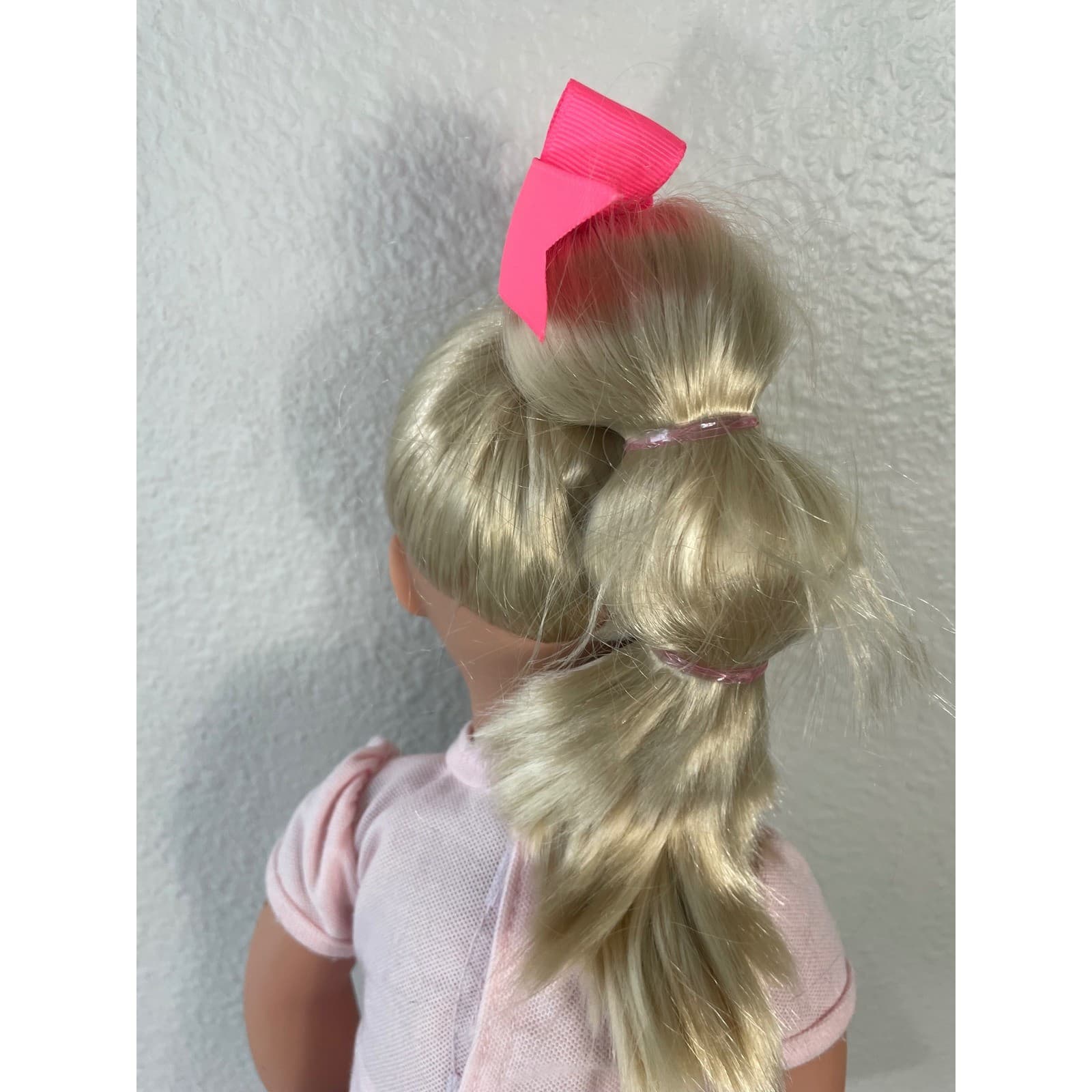 Our Generation Hally 18 inch School Doll Blonde Hair Blue Eyes Pink Polo Outfit - Thumbnail 13