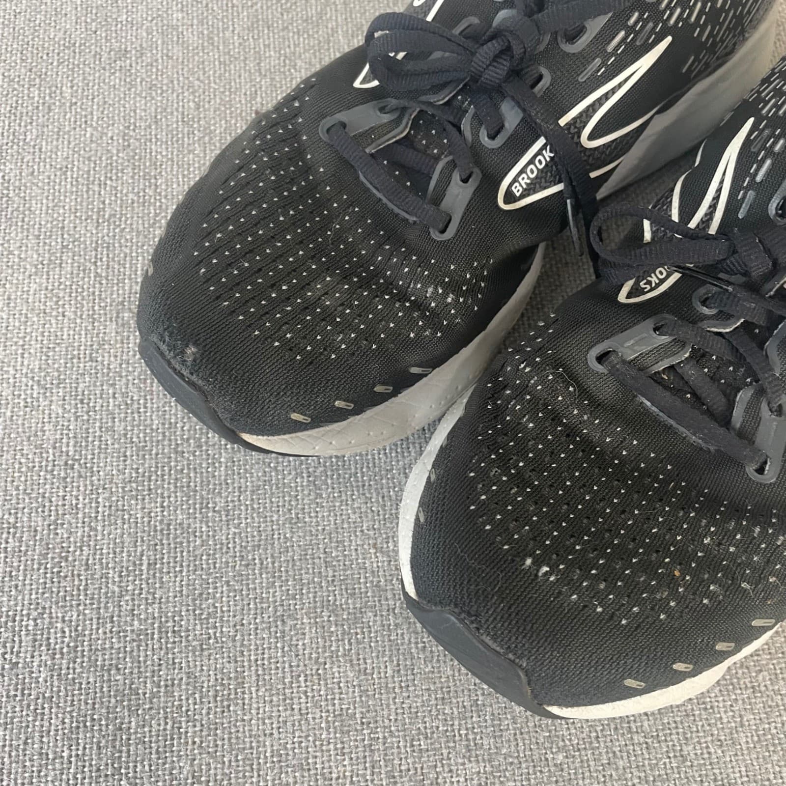 Brooks Glycerin 20 Mens 10.5 2E Wide Running Shoes Black White Sneakers Gym - Thumbnail 6