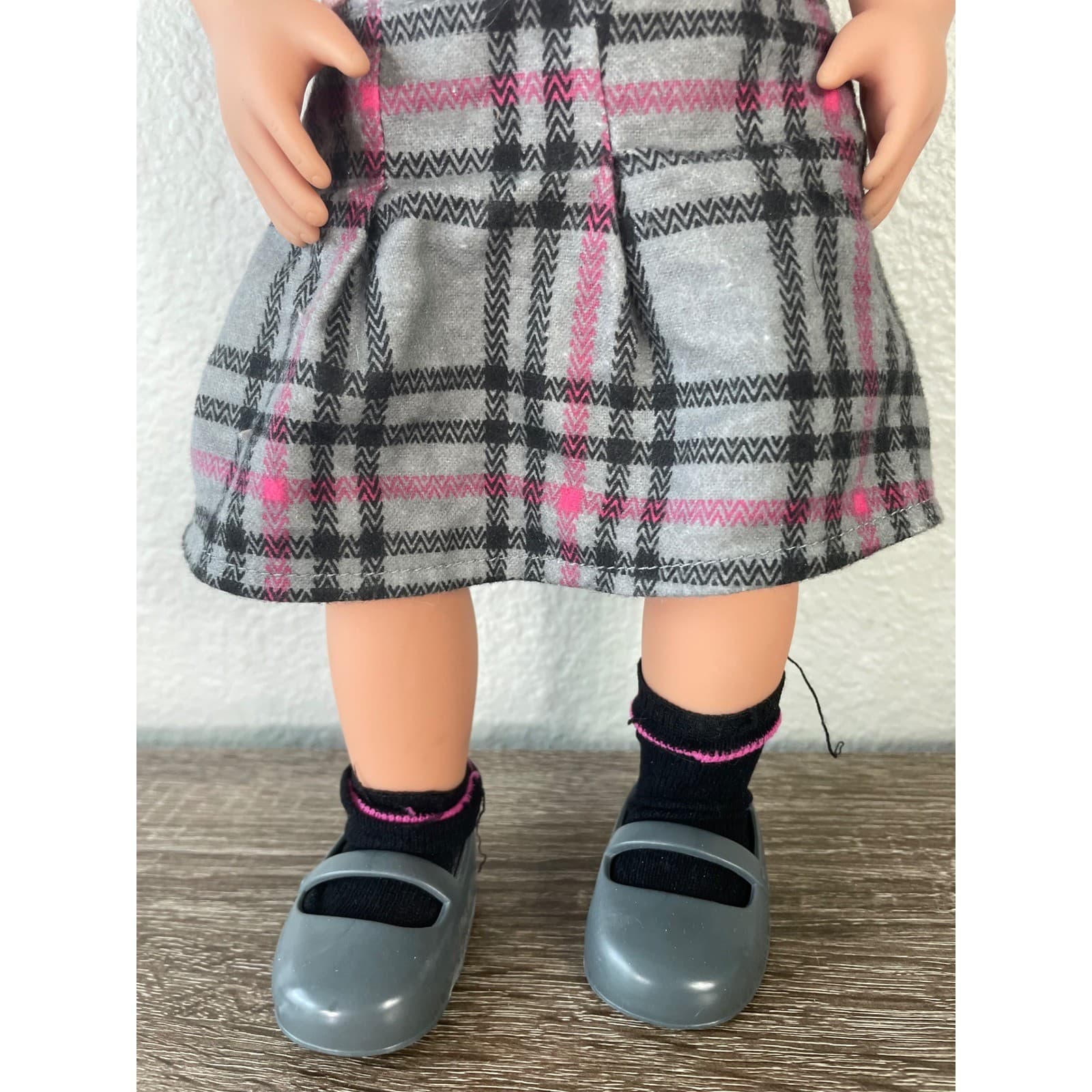 Our Generation Hally 18 inch School Doll Blonde Hair Blue Eyes Pink Polo Outfit - Thumbnail 10