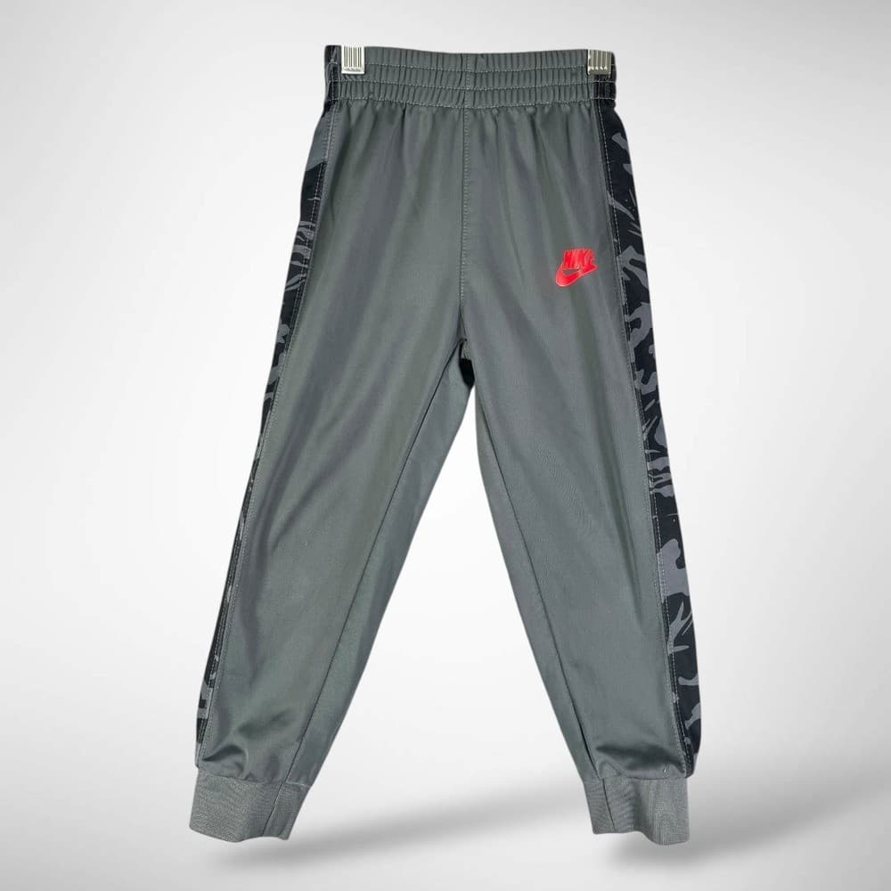 Nike Youth Jogger Pants Gray Black Camo Side Panels Red Logo Athletic - Thumbnail 3
