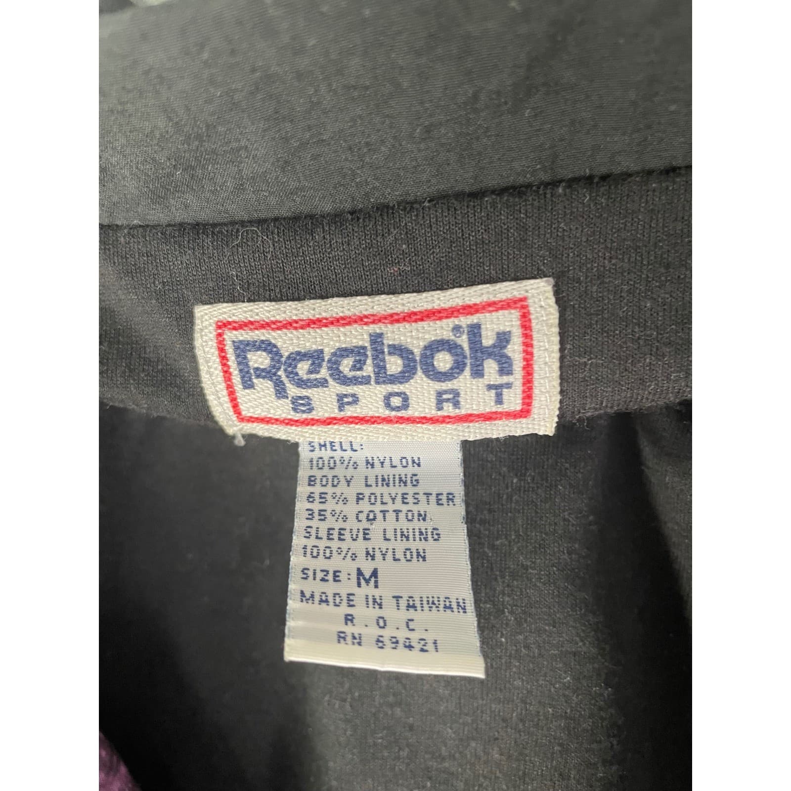 Vintage Reebok Sport Purple Tie Dye Windbreaker Jacket Womens Medium 90s Retro - Thumbnail 4