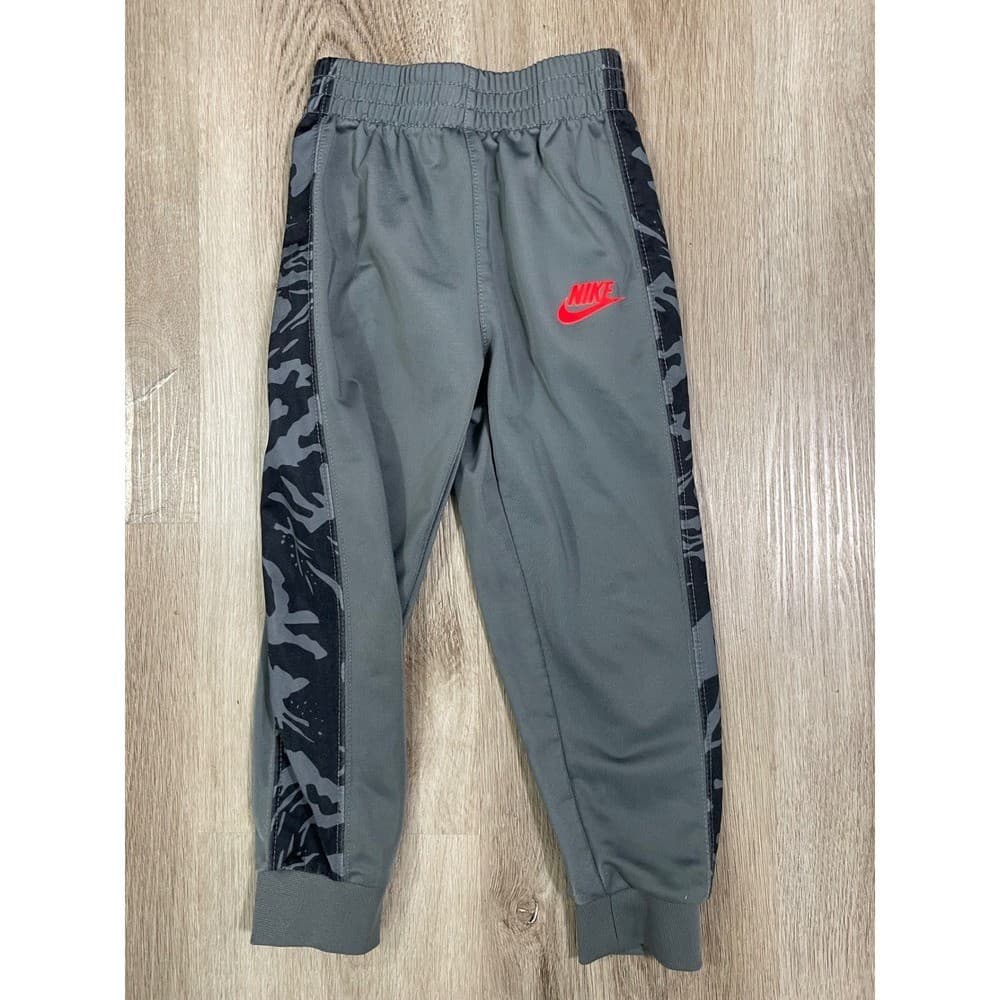 Nike Youth Jogger Pants Gray Black Camo Side Panels Red Logo Athletic - Thumbnail 7