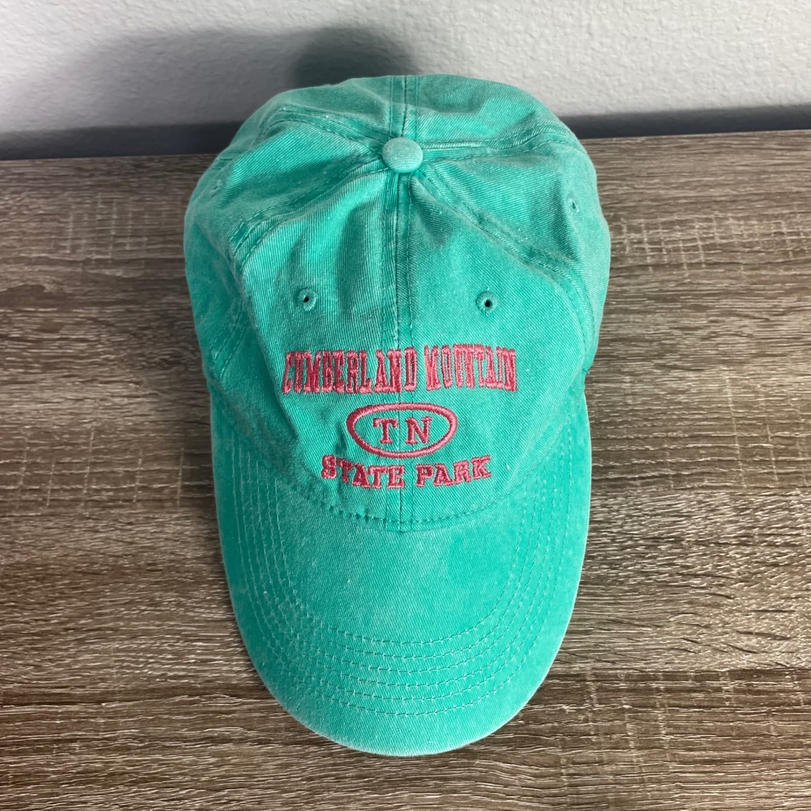 Vintage Dad Hat Cumberland Mountain State Park TN Green Strapback Cap USA - Thumbnail 3