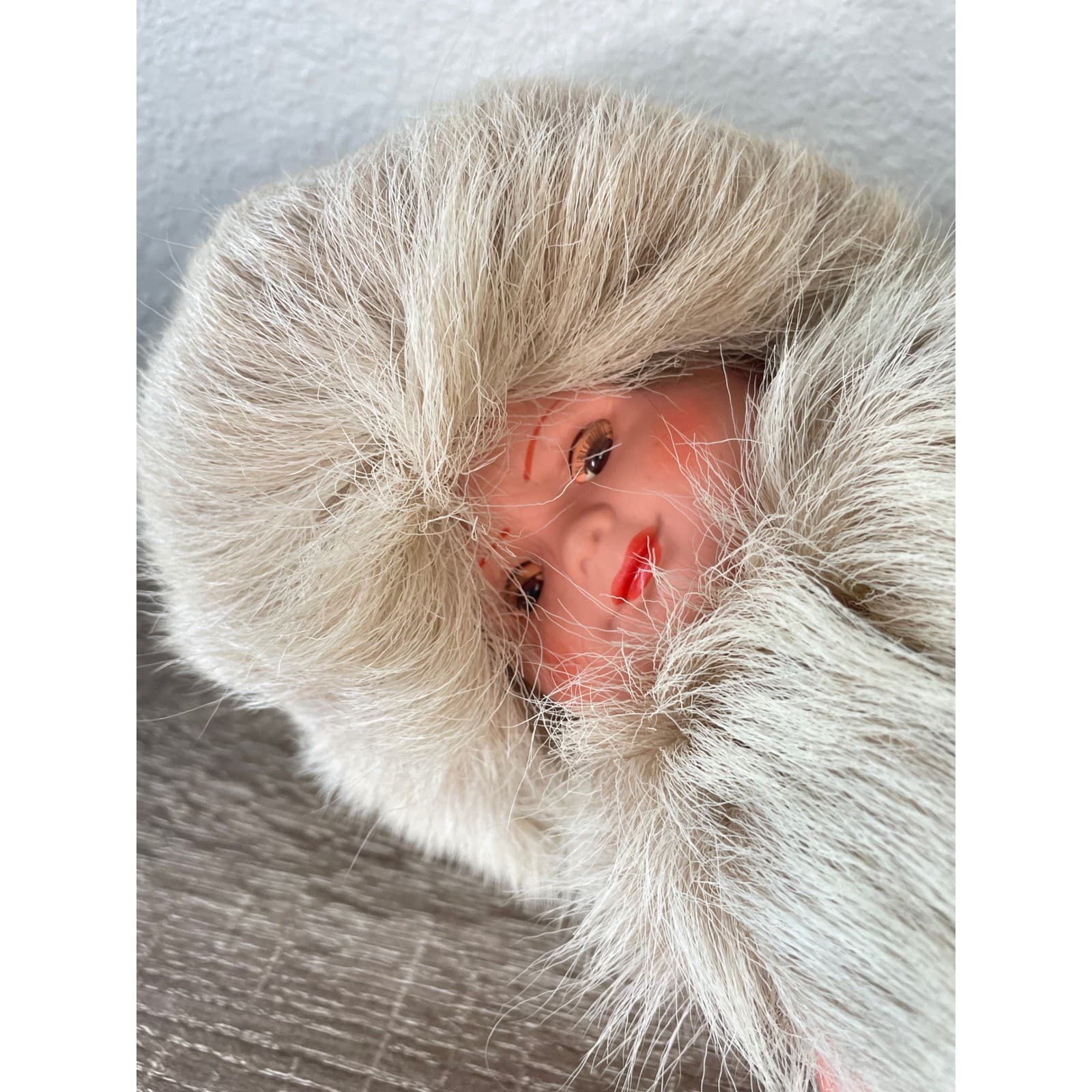Vintage Sami Arctic Doll 15 Inuit Alaska Fur Outfit Native Souvenir Figure - Thumbnail 10