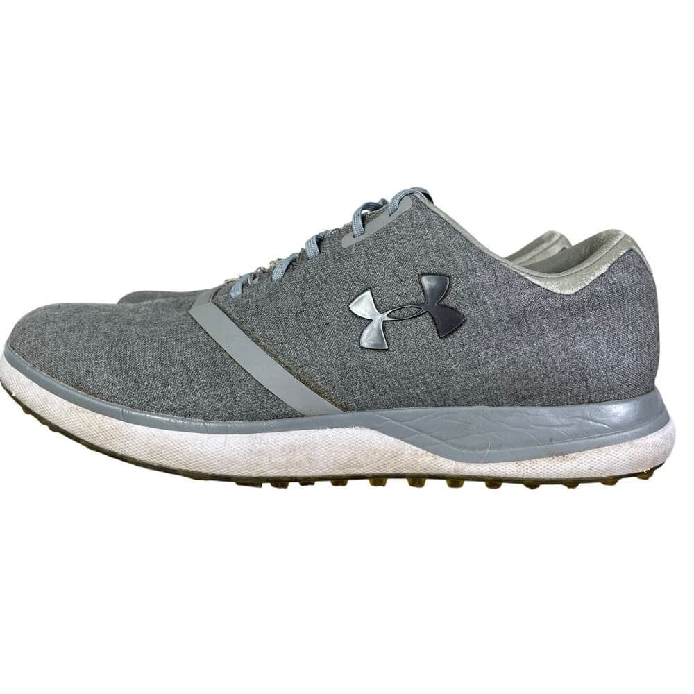 Under Armour Golf Shoes Mens 9.5 Gray Spikeless Athletic Sneakers Waterproof - Thumbnail 2