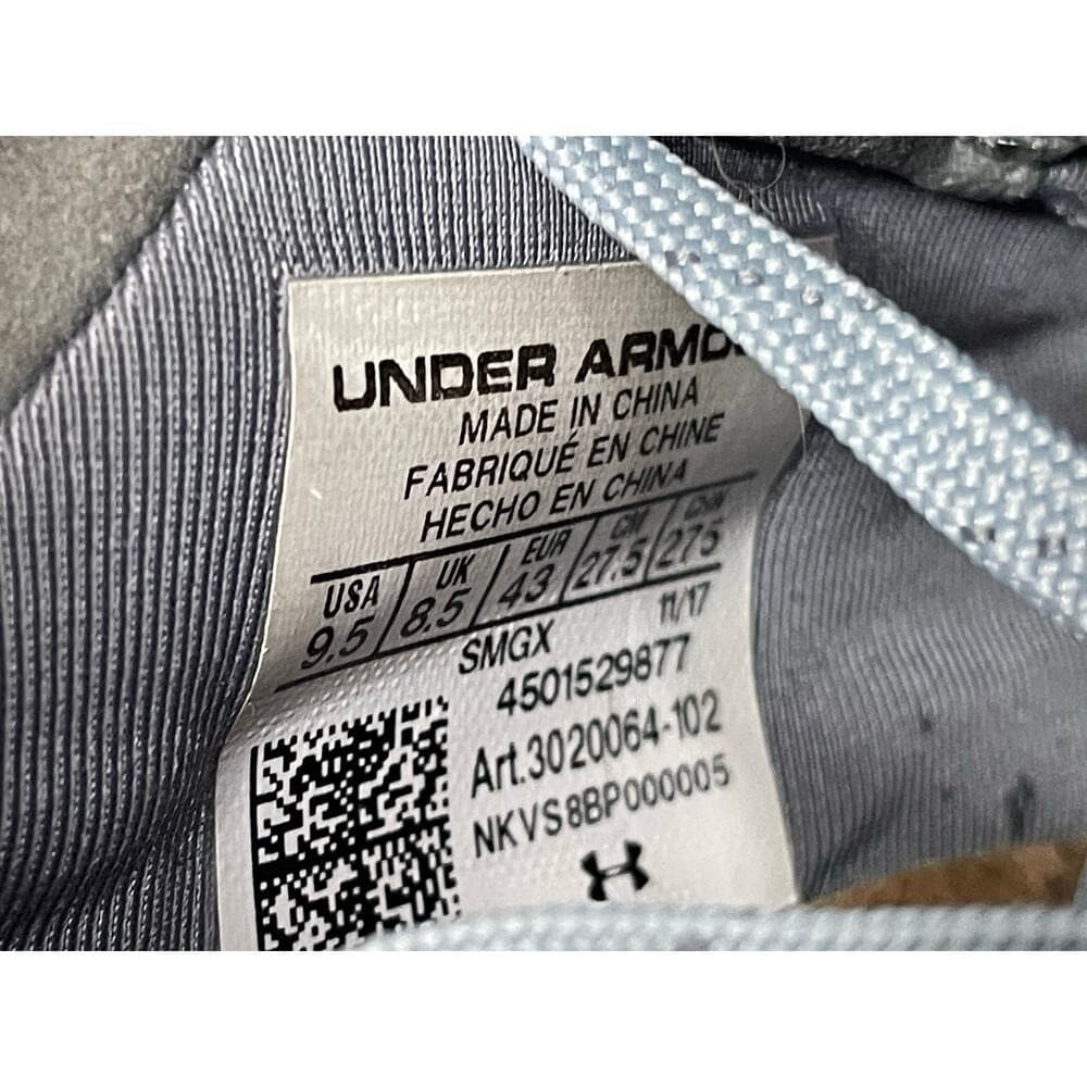 Under Armour Golf Shoes Mens 9.5 Gray Spikeless Athletic Sneakers Waterproof - Thumbnail 3