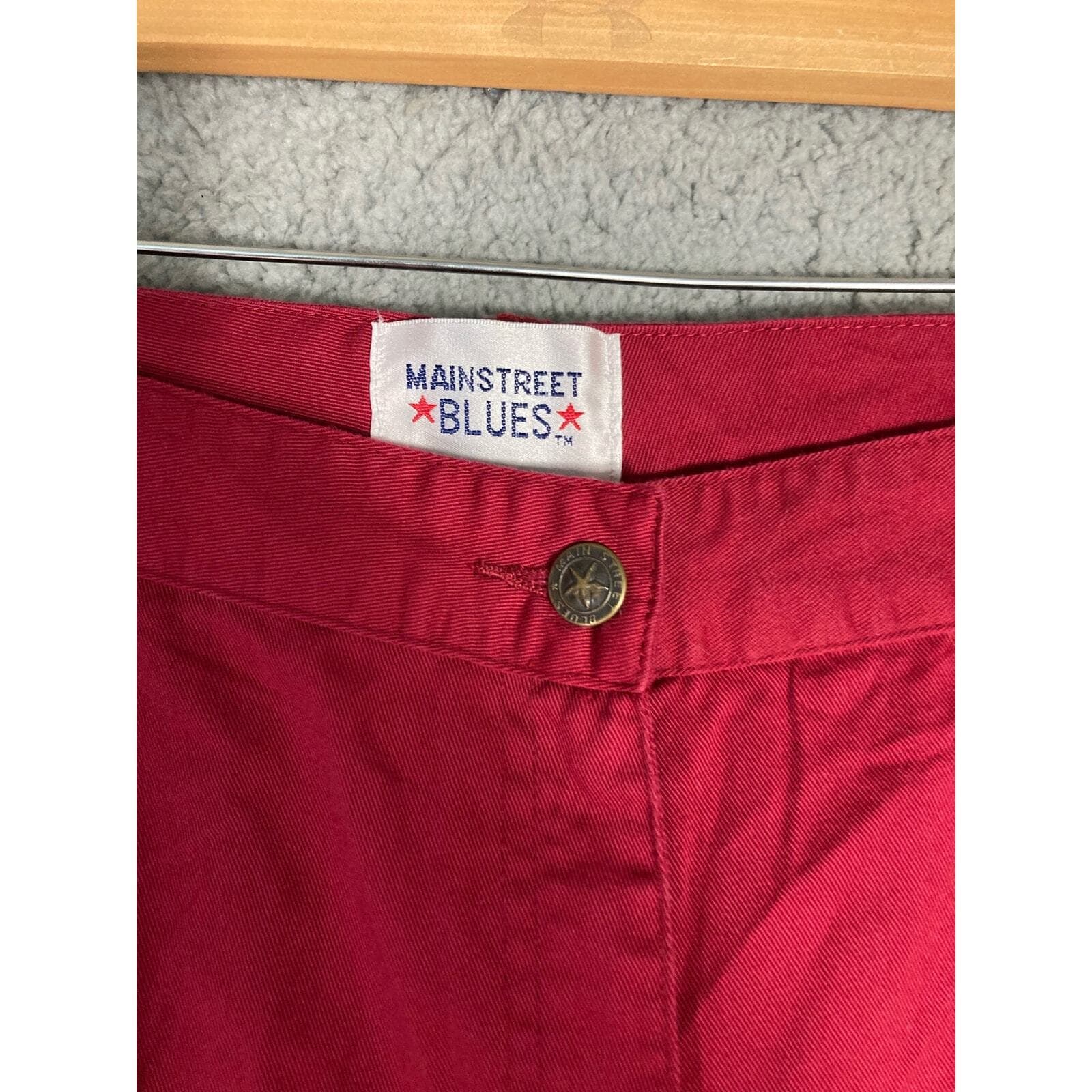 Mainstreet Blues Women's Plus Size Red Casual Pants 26W - Thumbnail 3