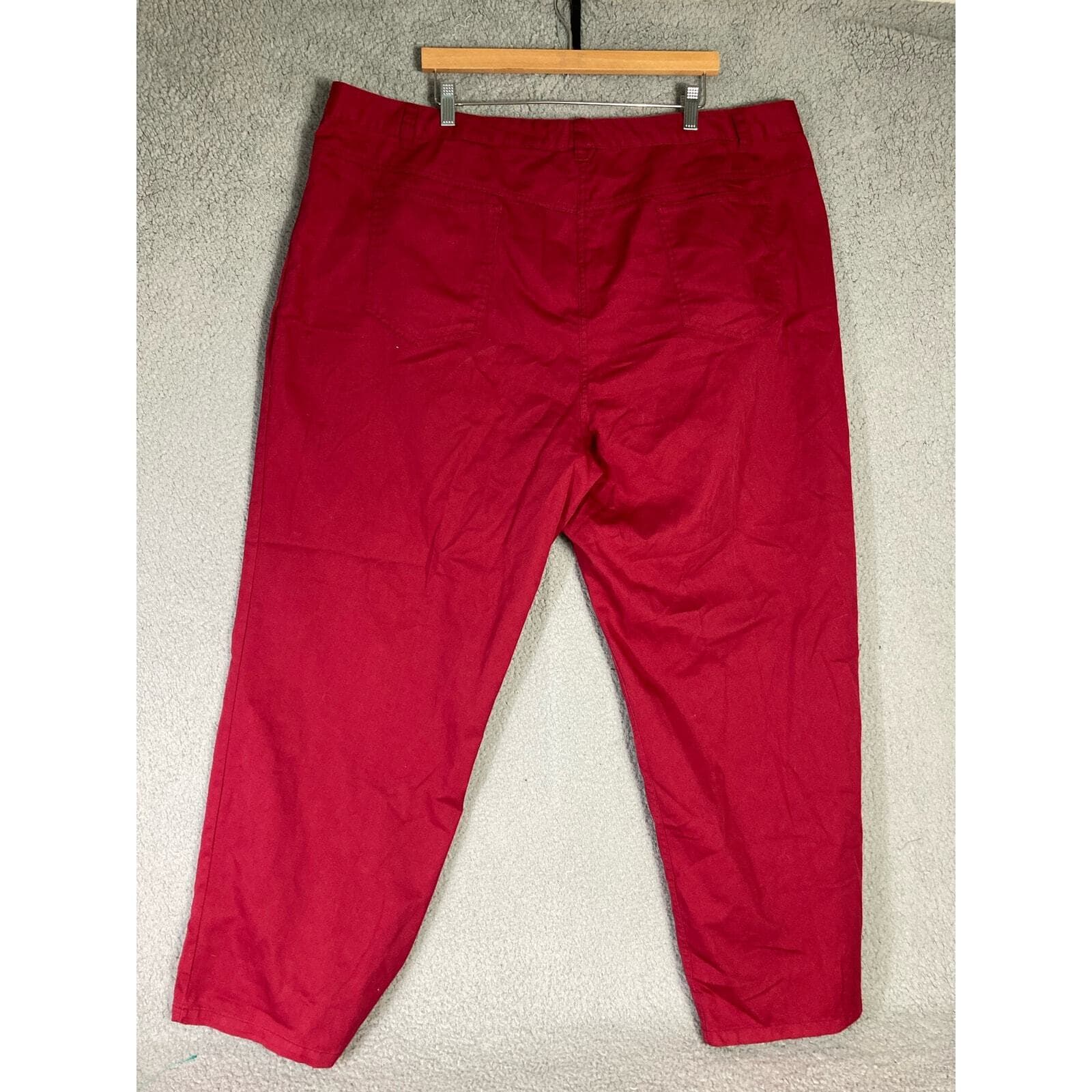 Mainstreet Blues Women's Plus Size Red Casual Pants 26W - Thumbnail 5