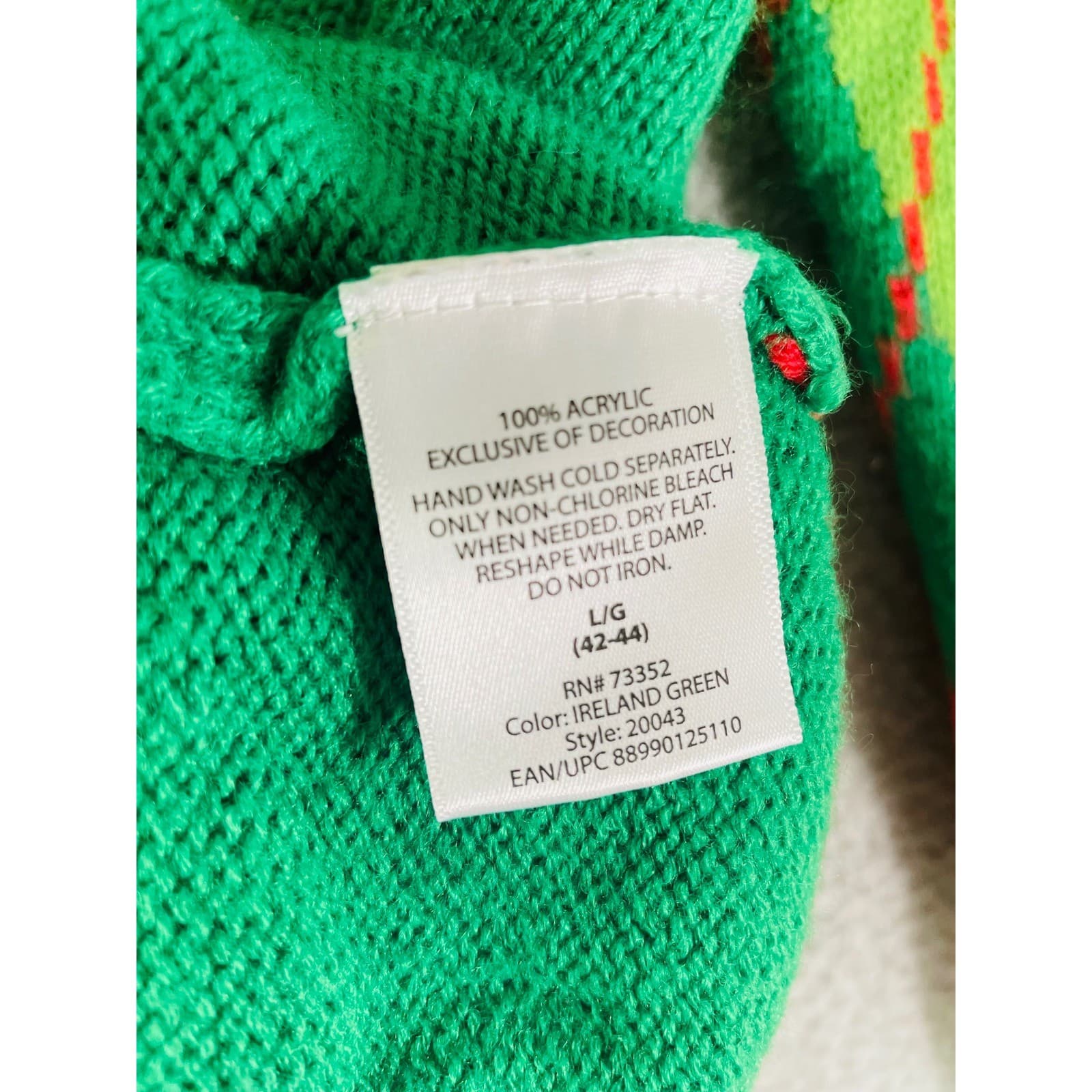 Jolly Sweaters L/G Ugly Christmas Sweater Dinosaur T-Rex Argyle Holiday Party - Thumbnail 3