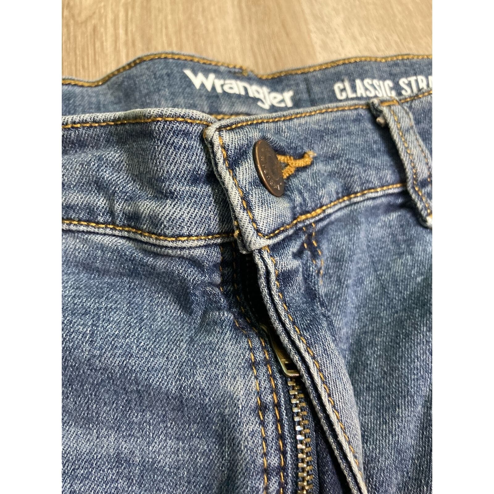 Wrangler Men's Classic Straight Jeans Blue Size M Durable 32 x 28 - Thumbnail 6
