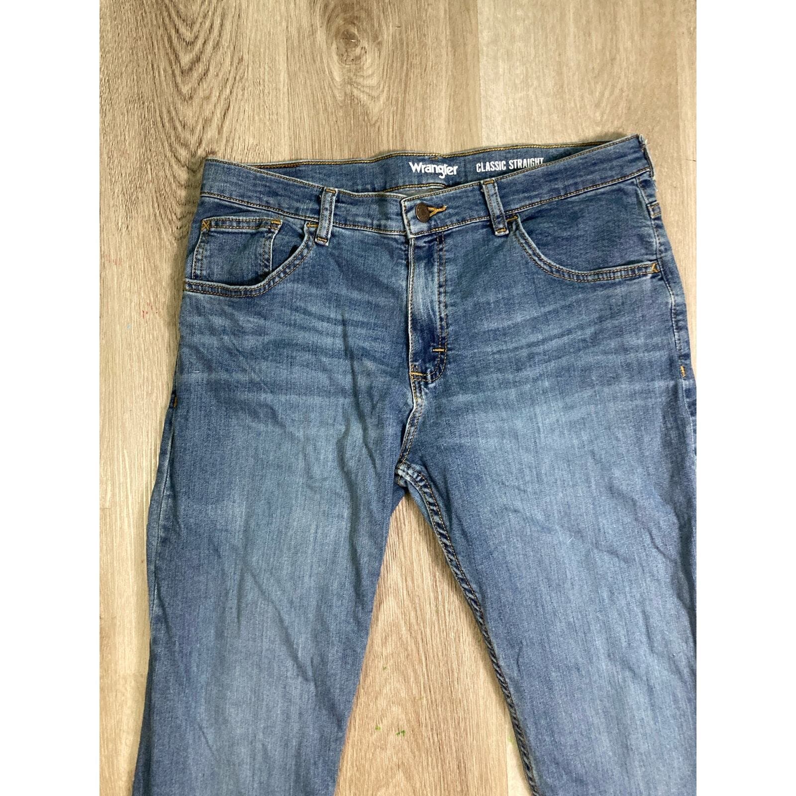 Wrangler Men's Classic Straight Jeans Blue Size M Durable 32 x 28 - Thumbnail 5