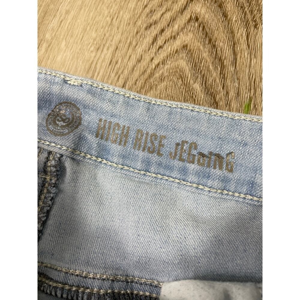 SO High Rise Jegging Jeans Size 0 Light Wash Stretch Slim Fit Denim Casual Y2K - Thumbnail 4