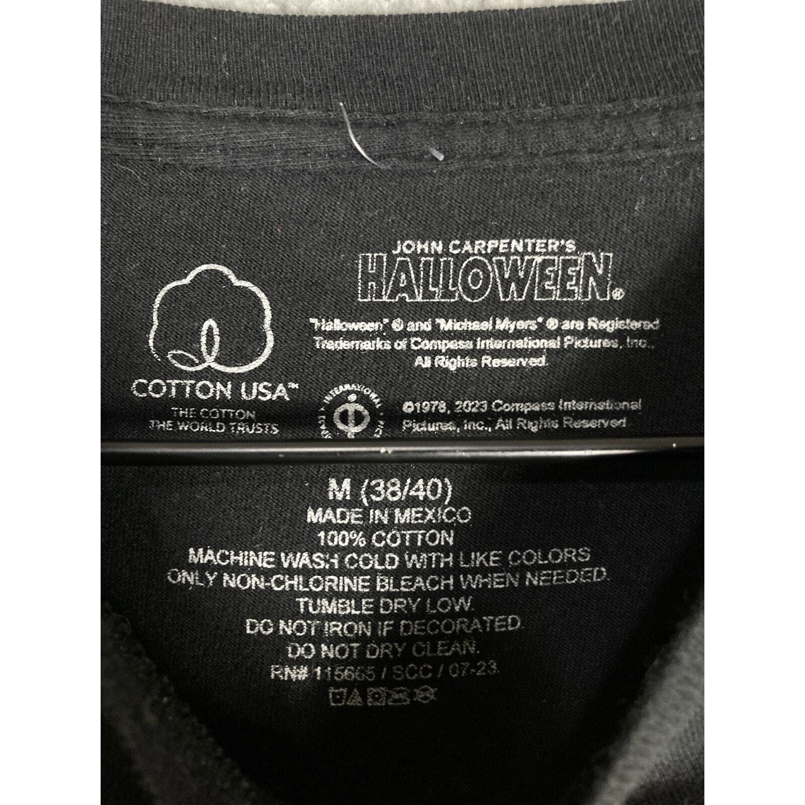 Halloween Michael Myers Men's M Black Psychedelic T-Shirt Halloween - Thumbnail 5