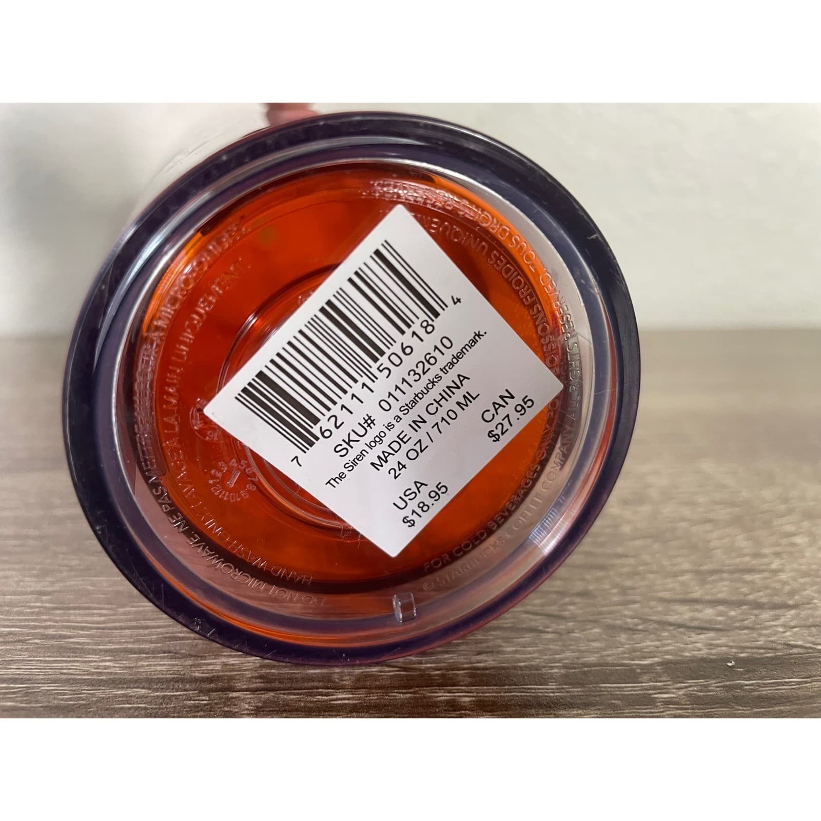 Starbucks 2021 Summer Tropical Floral Venti Tumbler 24oz Orange Lid Cold Cup - Thumbnail 3