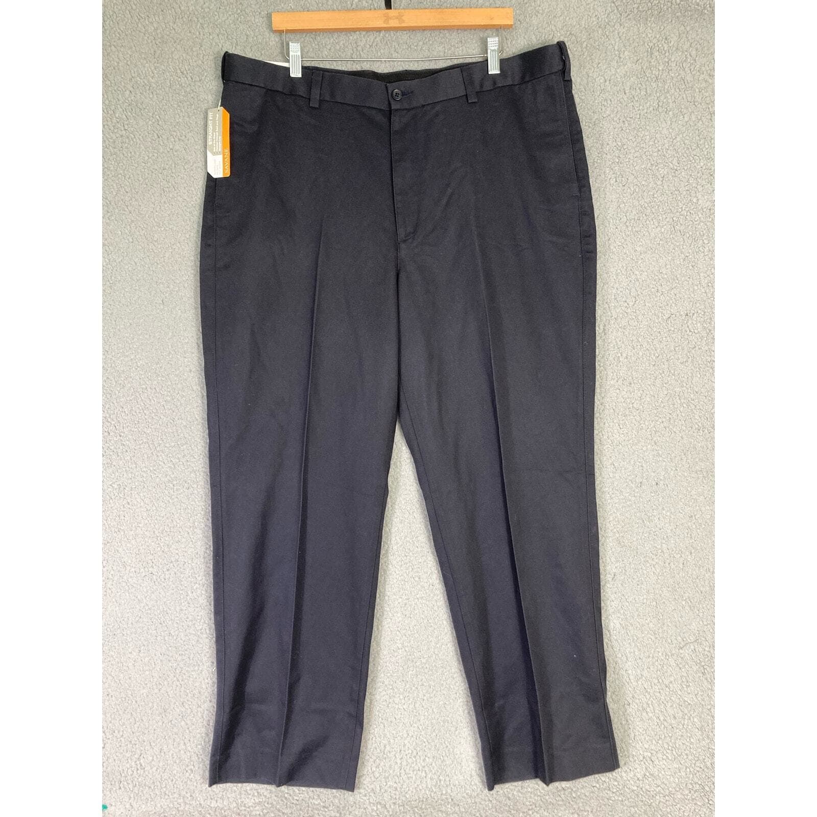 Savane Men's Chino Pants Size 40 Blue Straight Leg Wrinkle Free NEW NWT - Thumbnail 8