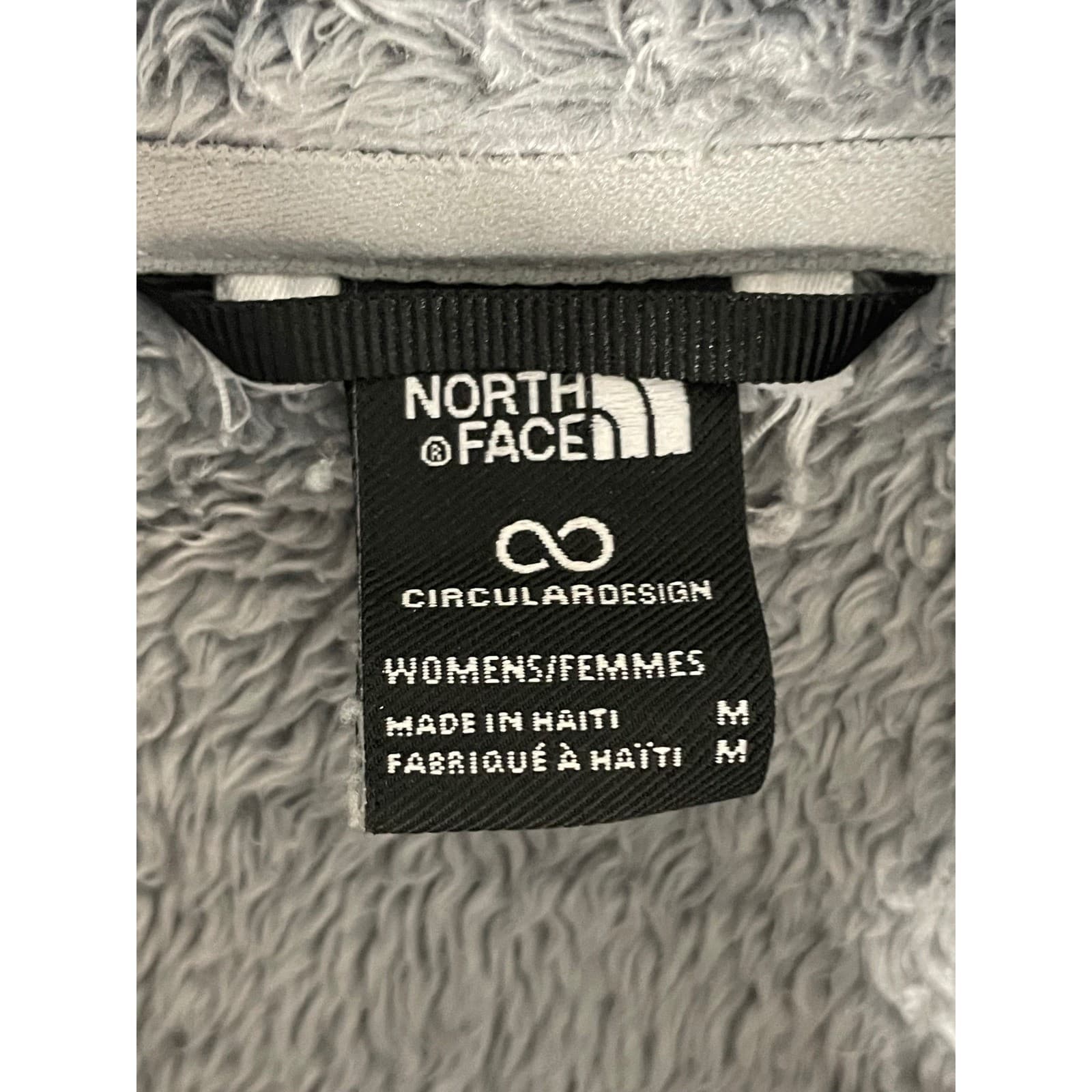 The North Face Women's Gray Fleece Zip Up Jacket Circular Design Size M - Thumbnail 2