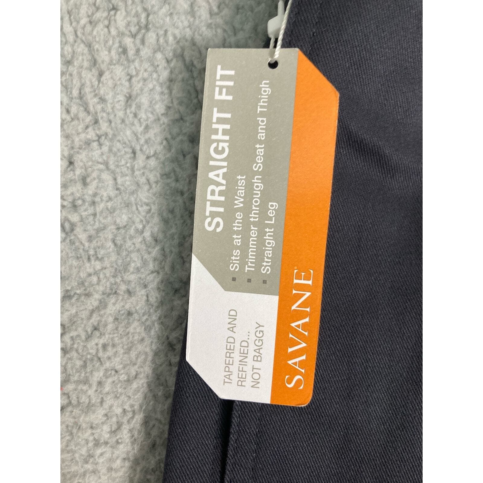 Savane Men's Chino Pants Size 40 Blue Straight Leg Wrinkle Free NEW NWT - Thumbnail 3