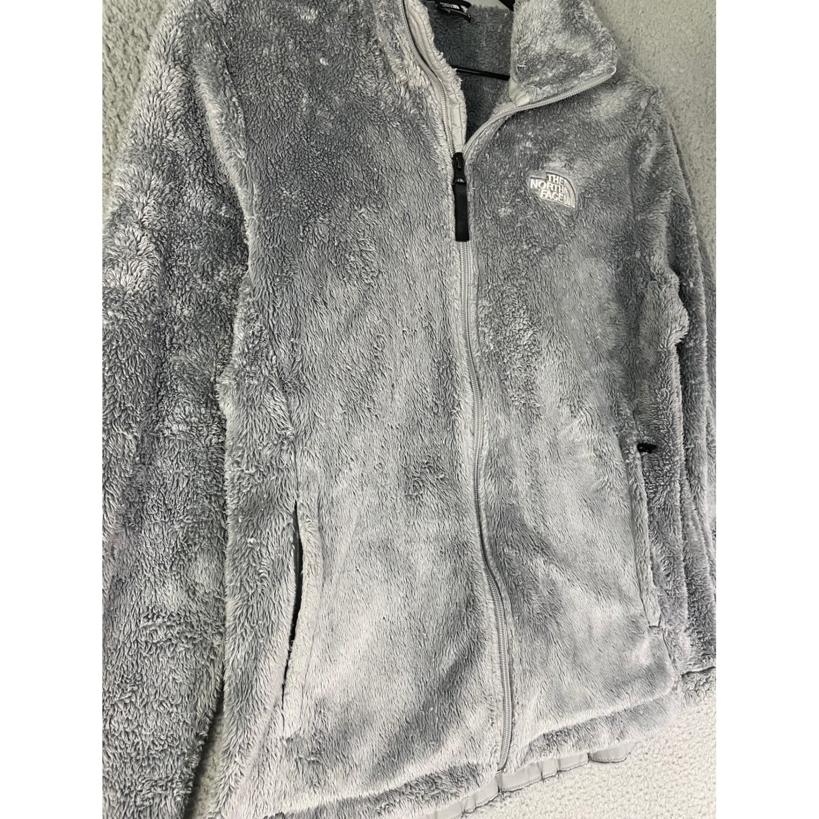 The North Face Women's Gray Fleece Zip Up Jacket Circular Design Size M - Thumbnail 8