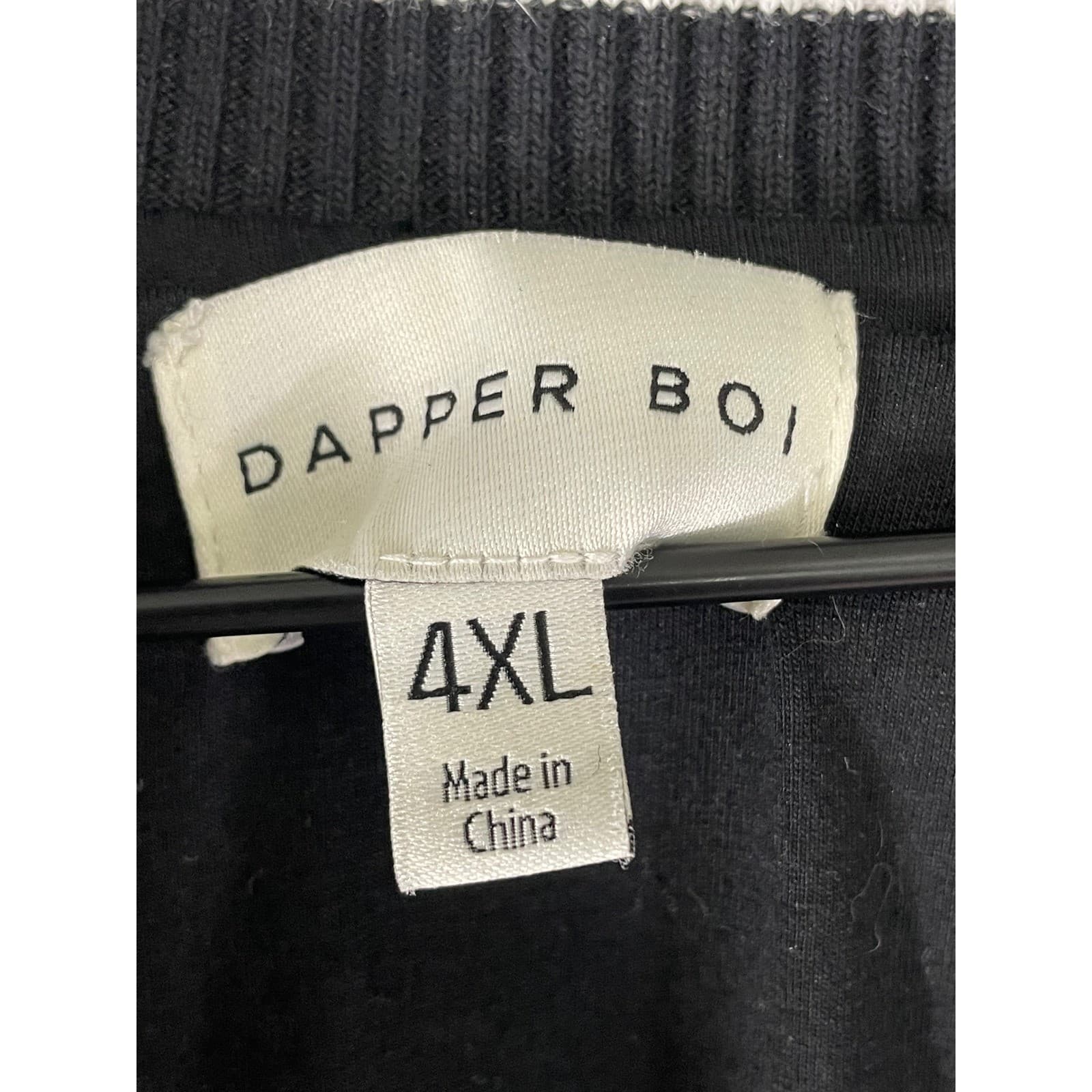 Mens Varsity Jacket 4XL Black Button Up Oversized Streetwear Bomber Dapper Boi - Thumbnail 4
