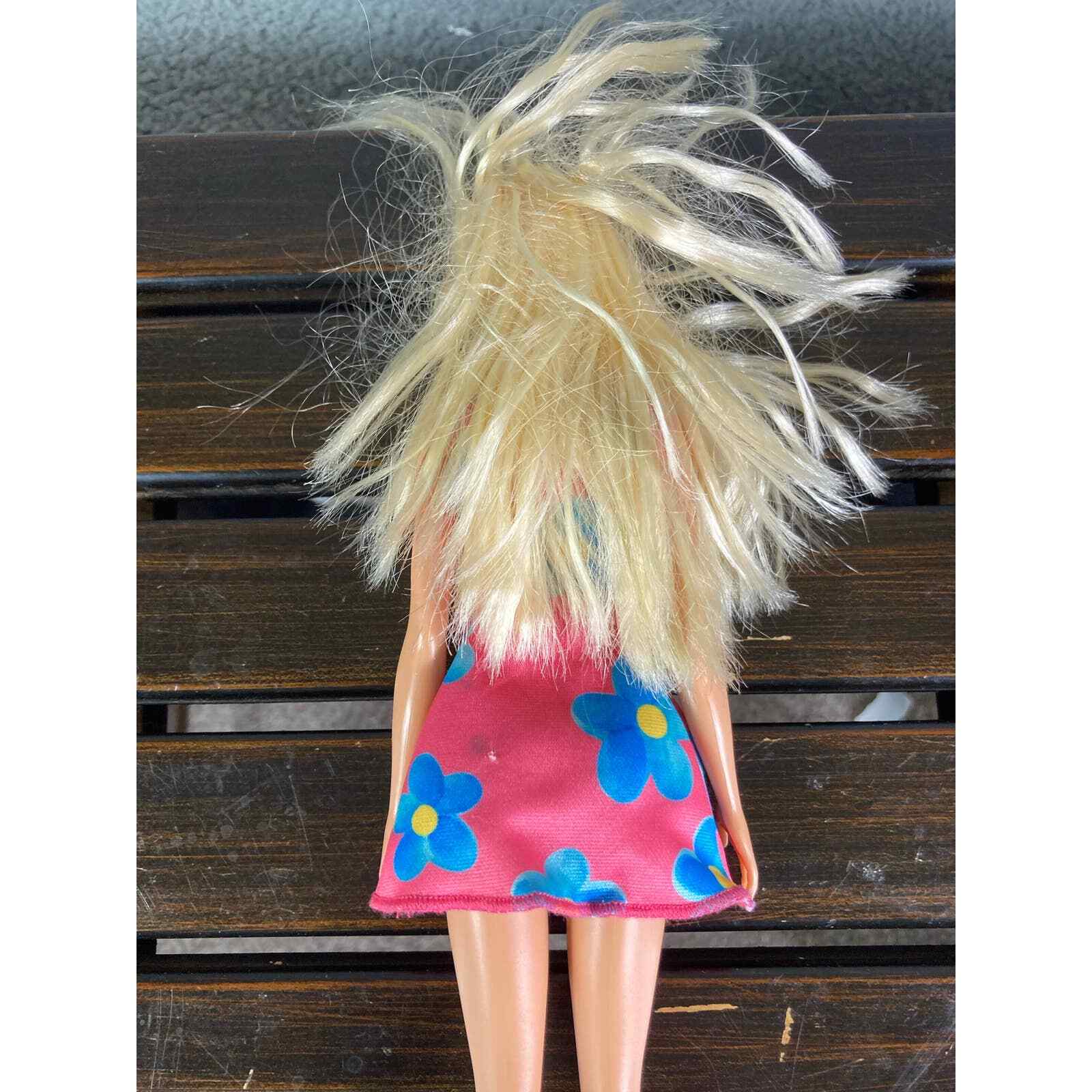 Barbie Fashionista Doll 2015 Pink Floral Dress Blonde Mattel Toy Figure - Thumbnail 5