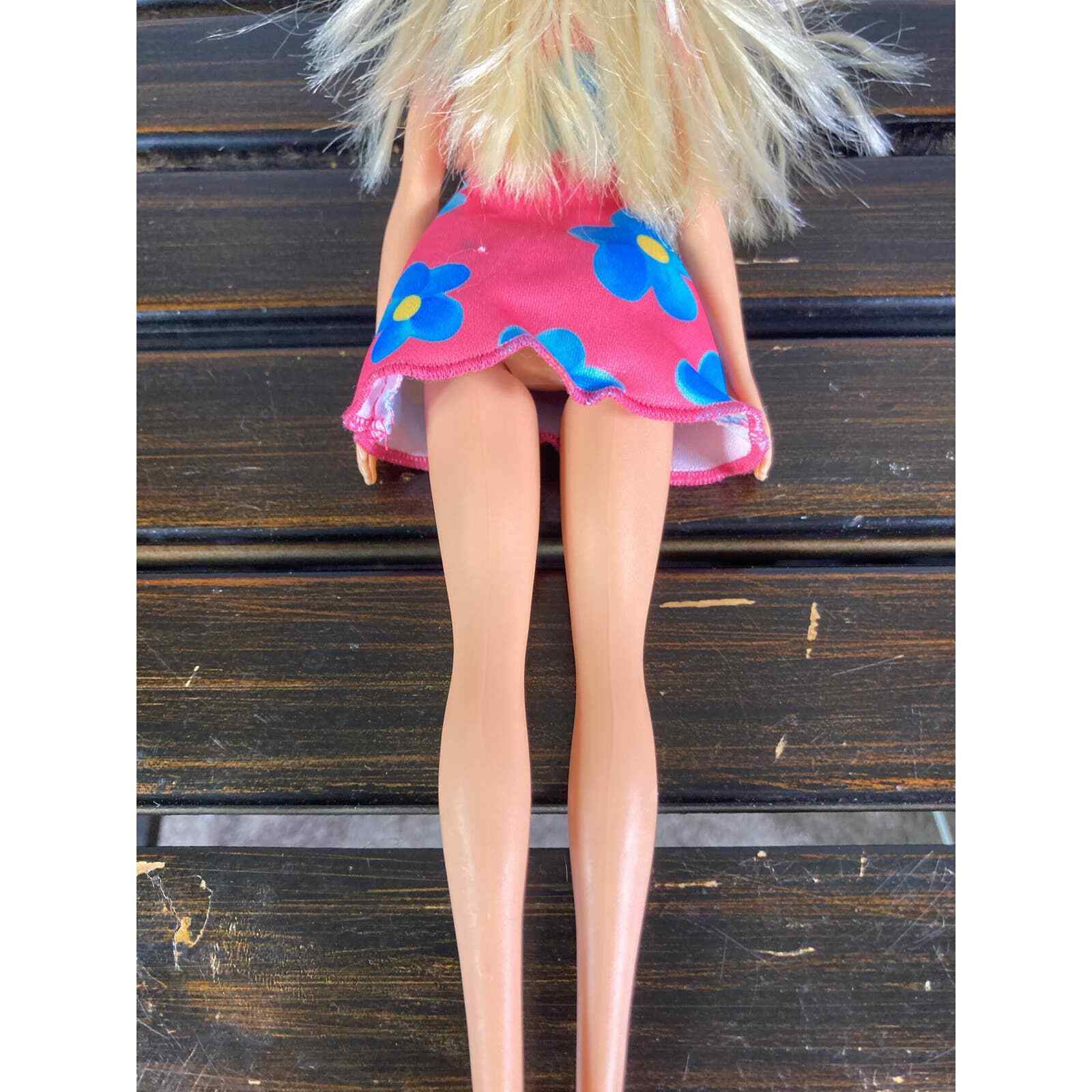 Barbie Fashionista Doll 2015 Pink Floral Dress Blonde Mattel Toy Figure - Thumbnail 9