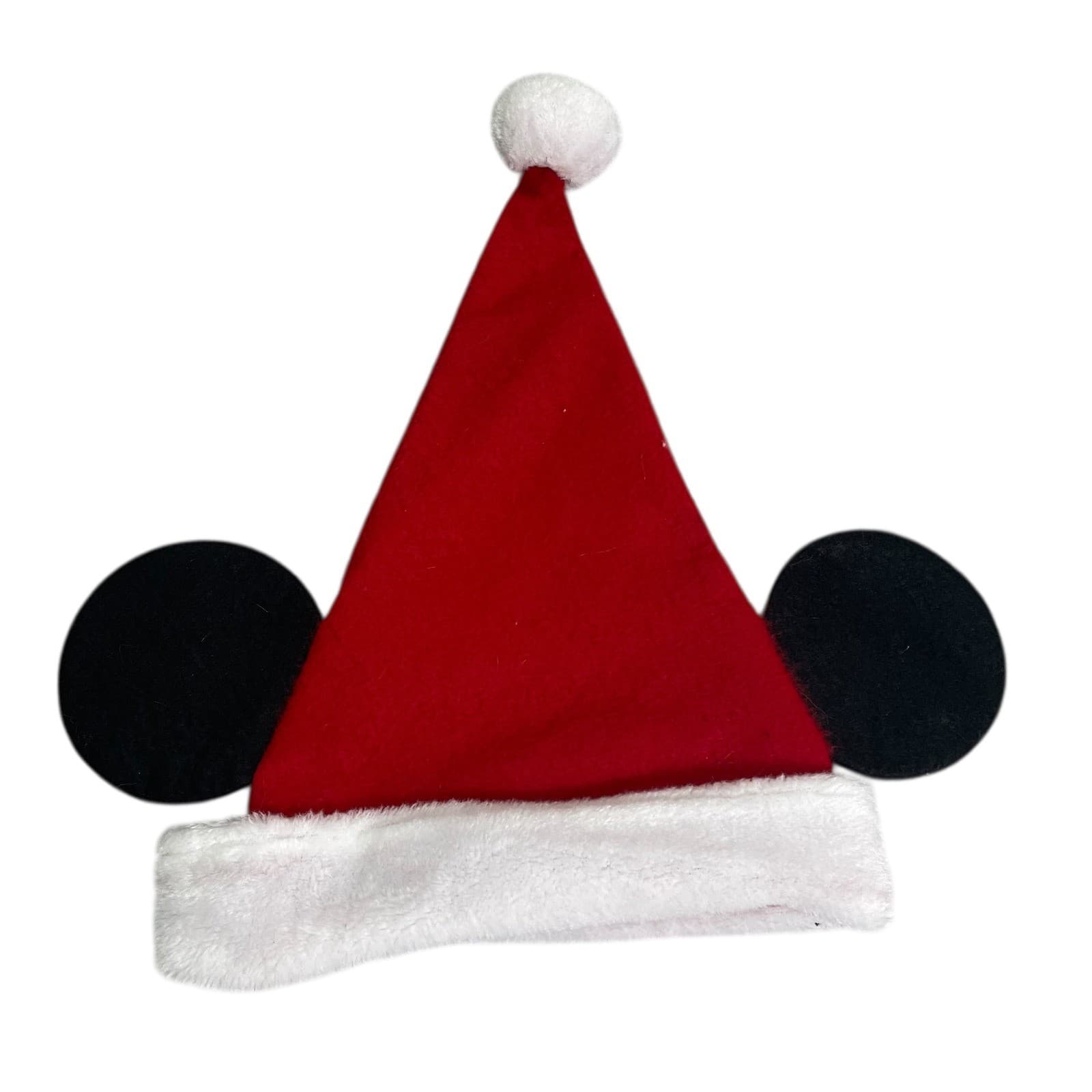 Disney Mickey Mouse Santa Hat Kids Christmas Holiday Plush Fleece Ears - Thumbnail 9