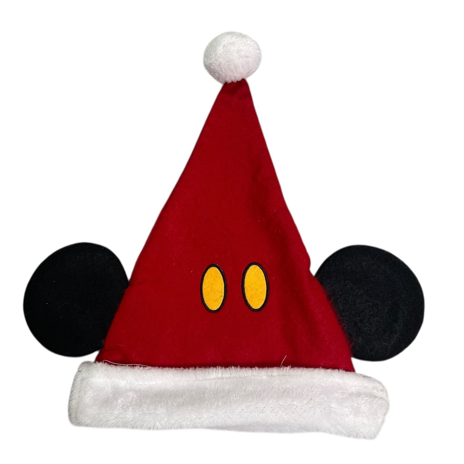 Disney Mickey Mouse Santa Hat Kids Christmas Holiday Plush Fleece Ears - Thumbnail 5