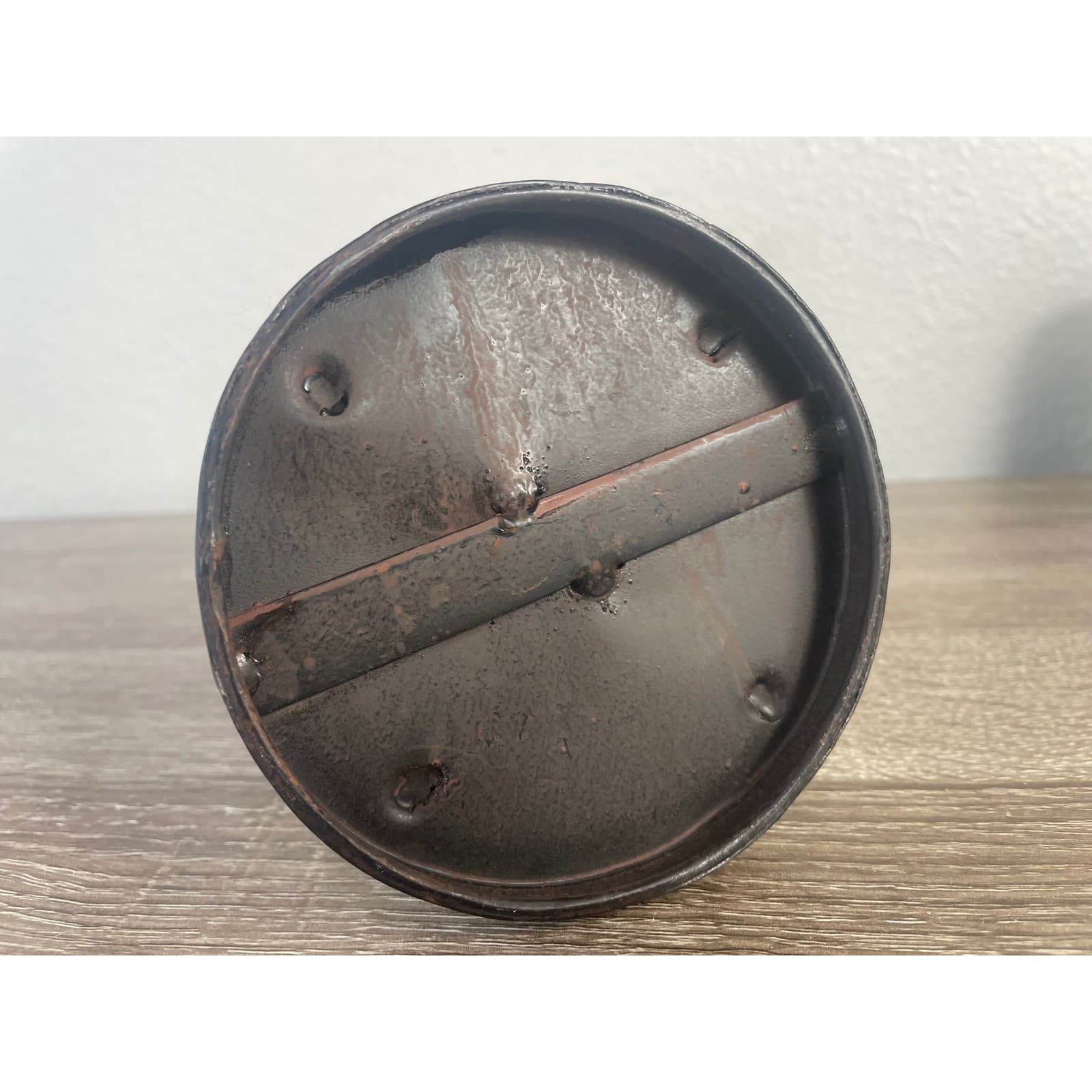 Steampunk Industrial Found Object Sculpture Welded Iron Metal Spring Ring Art - Thumbnail 11