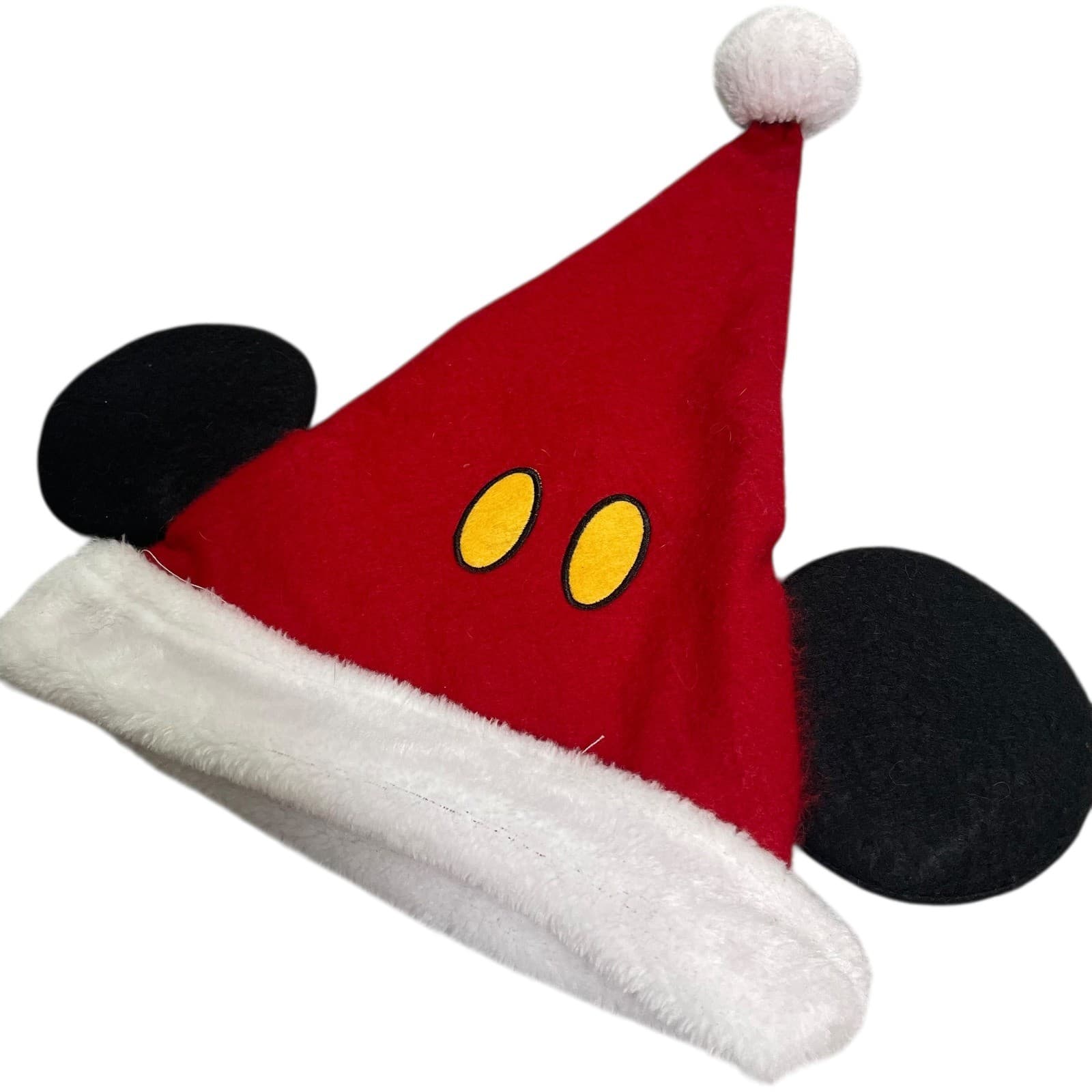 Disney Mickey Mouse Santa Hat Kids Christmas Holiday Plush Fleece Ears - Thumbnail 7