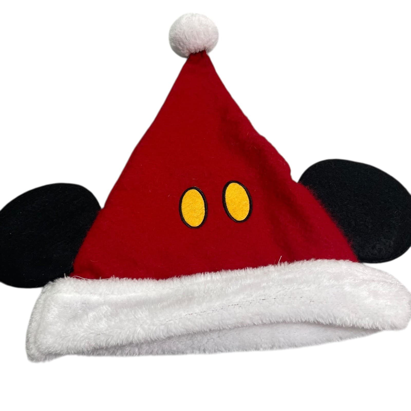 Disney Mickey Mouse Santa Hat Kids Christmas Holiday Plush Fleece Ears - Thumbnail 6