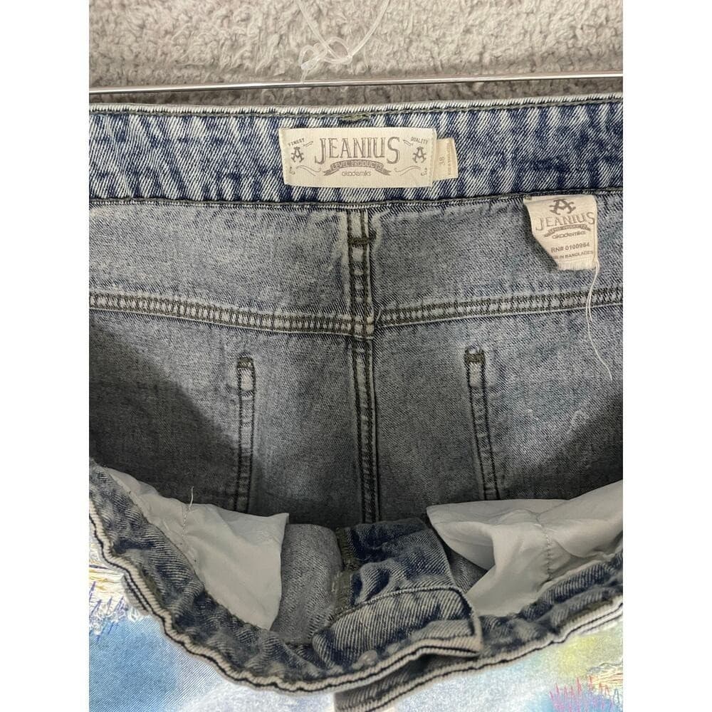 Akademiks Denim Shorts Mens 38 Distressed Paint Splatter Streetwear Jorts - Thumbnail 10