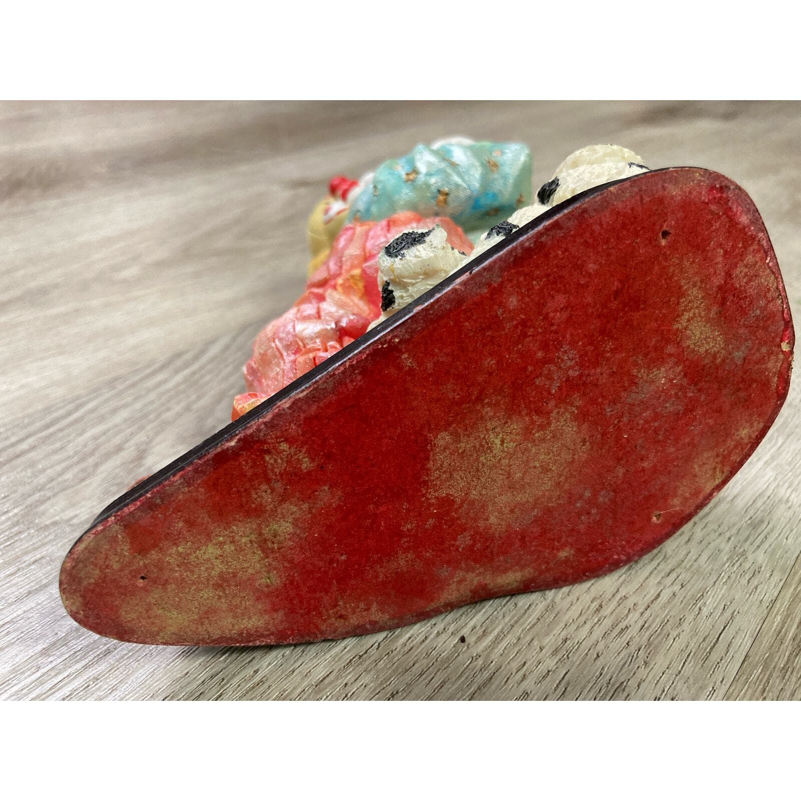 Vintage Hand Painted Clown Figurine with Dog and Ice Cream 7" Multicolor - Thumbnail 11