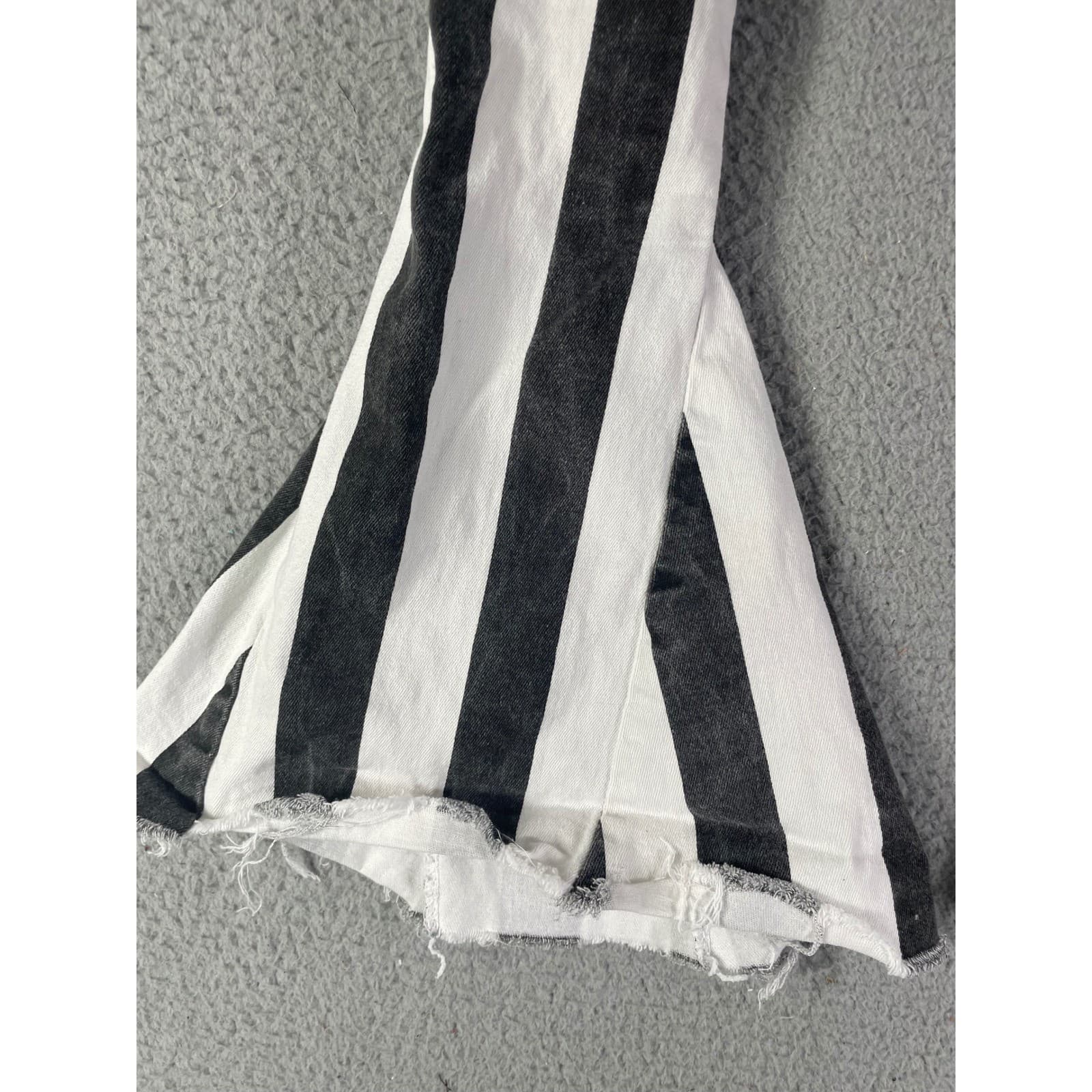 Girls Striped Bell Bottom Pants 10 12 Black White Flare Retro Costume Halloween - Thumbnail 11