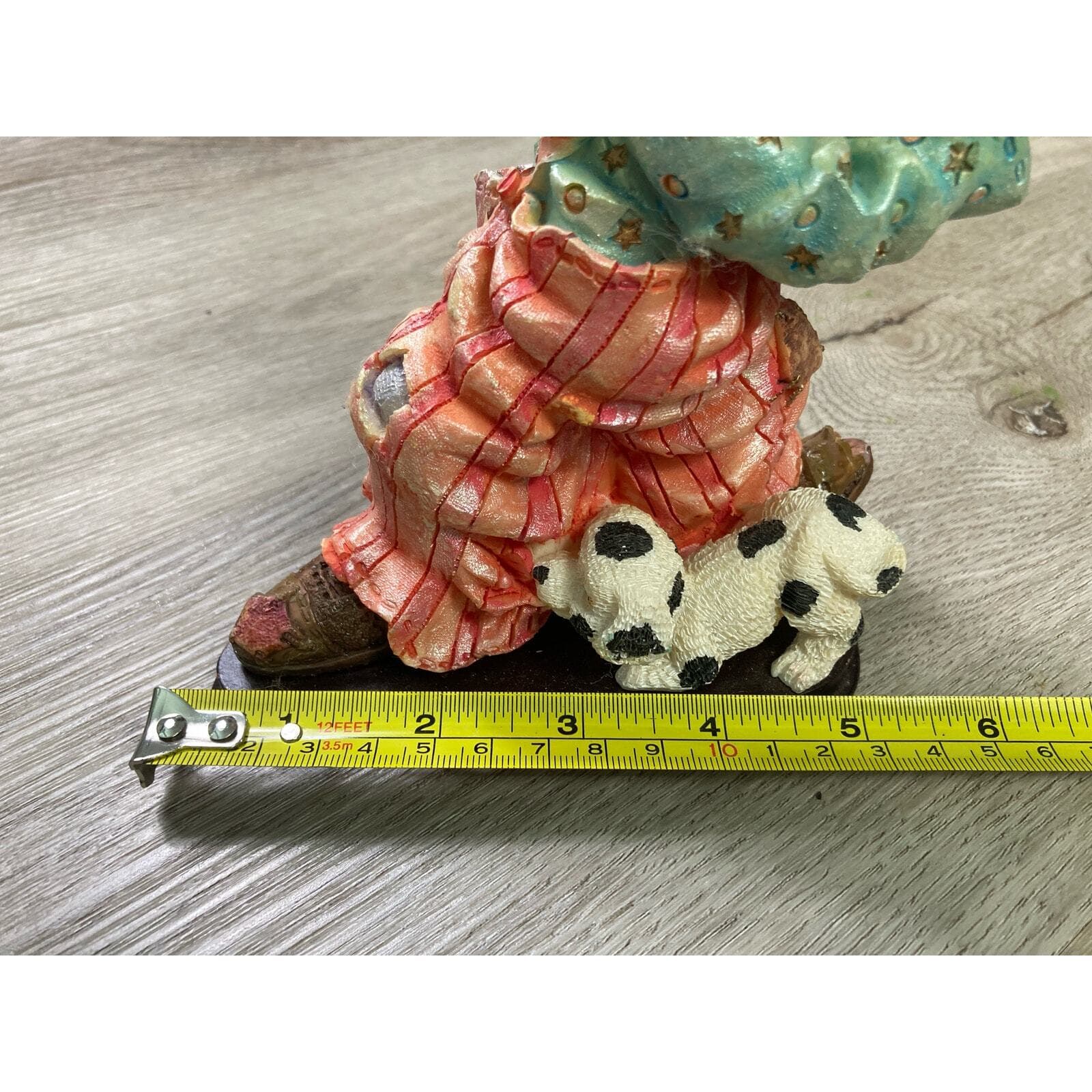 Vintage Hand Painted Clown Figurine with Dog and Ice Cream 7" Multicolor - Thumbnail 2