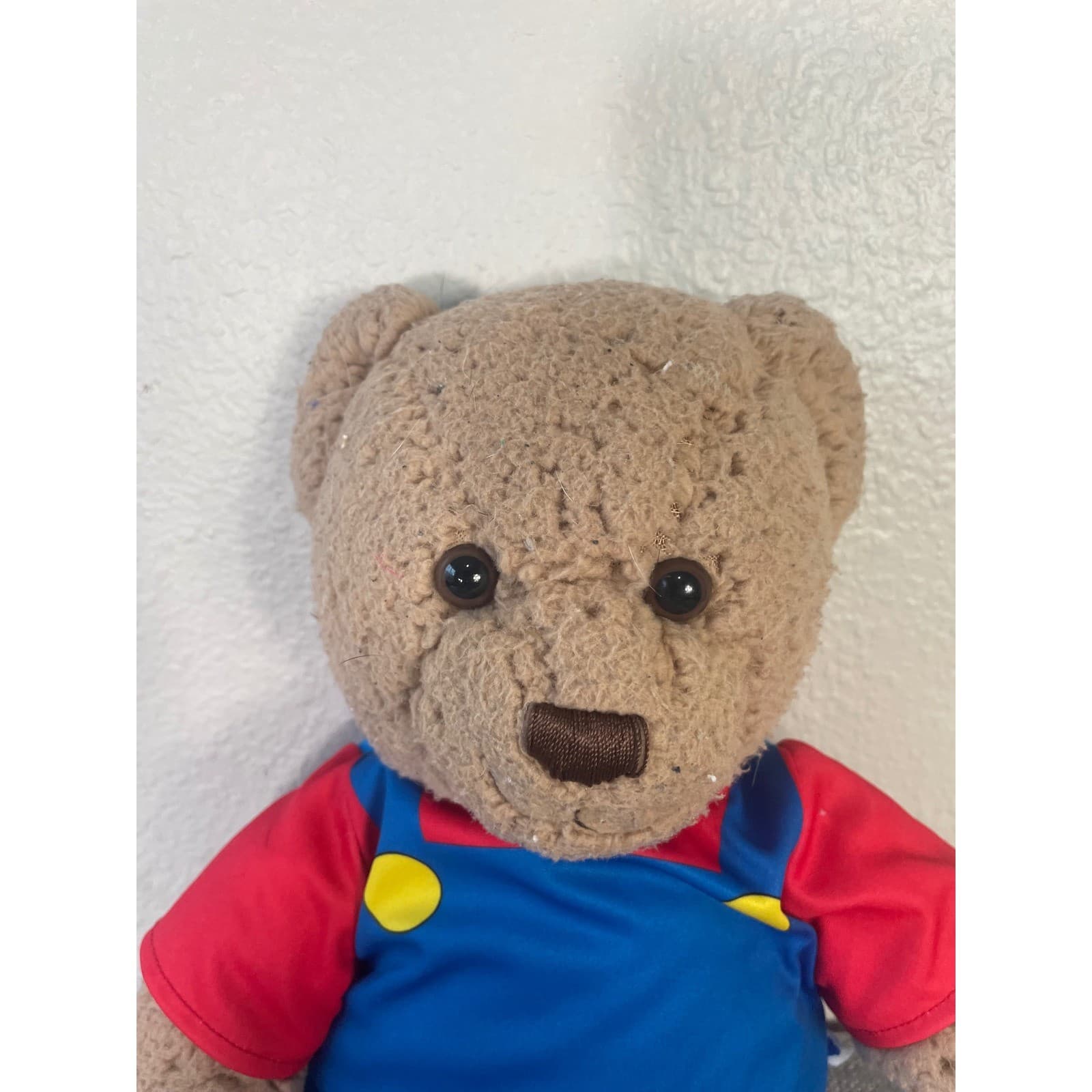 Build-A-Bear Workshop Nintendo Super Mario Bros Plush Teddy Bear 16" Brown Red - Thumbnail 5