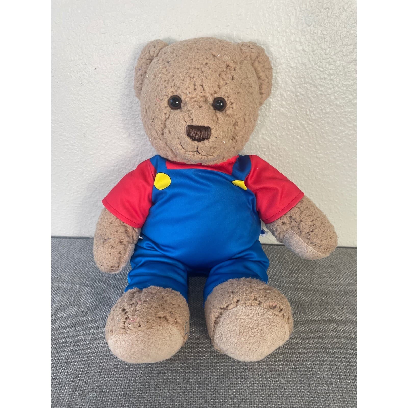 Build-A-Bear Workshop Nintendo Super Mario Bros Plush Teddy Bear 16" Brown Red - Thumbnail 4