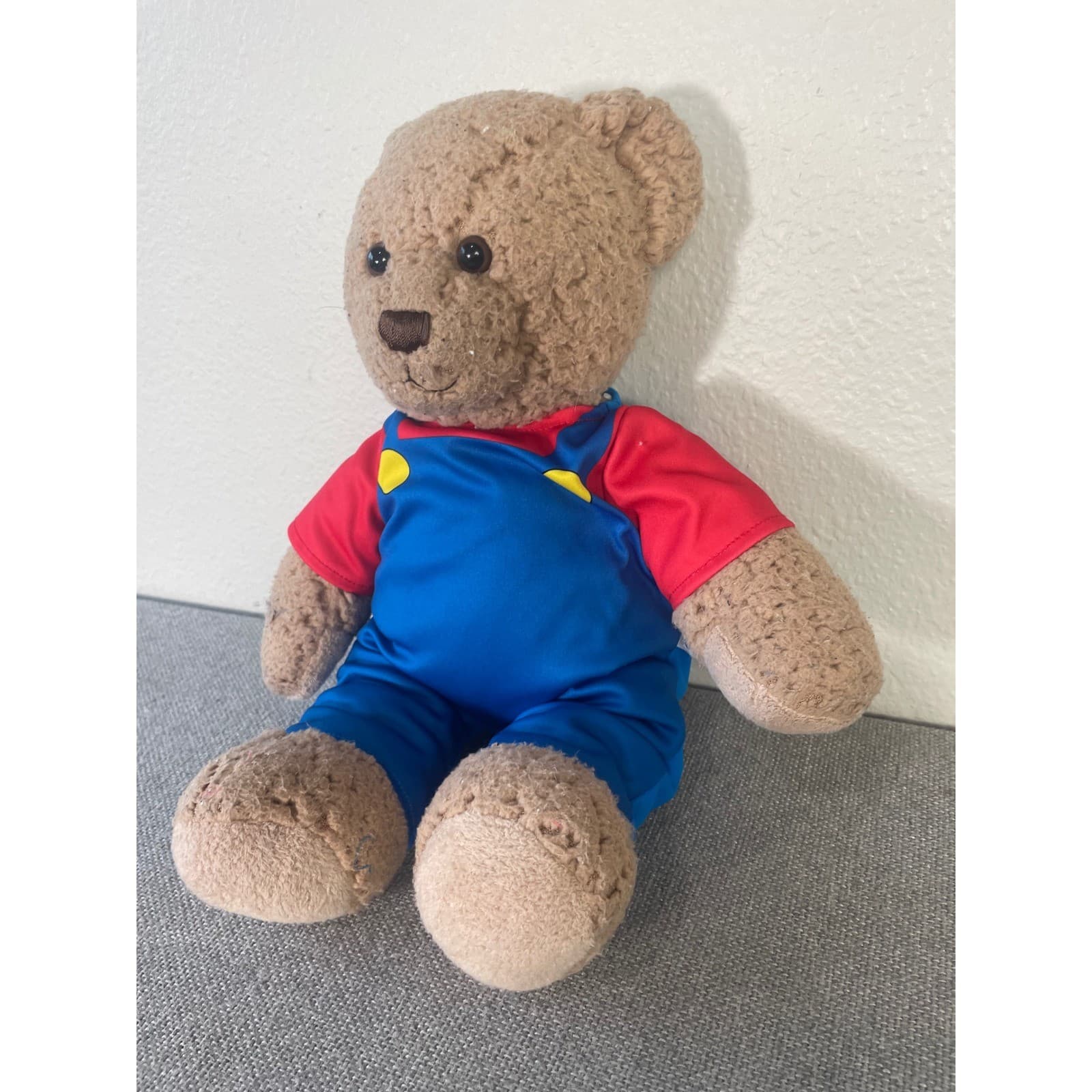 Build-A-Bear Workshop Nintendo Super Mario Bros Plush Teddy Bear 16" Brown Red - Thumbnail 6