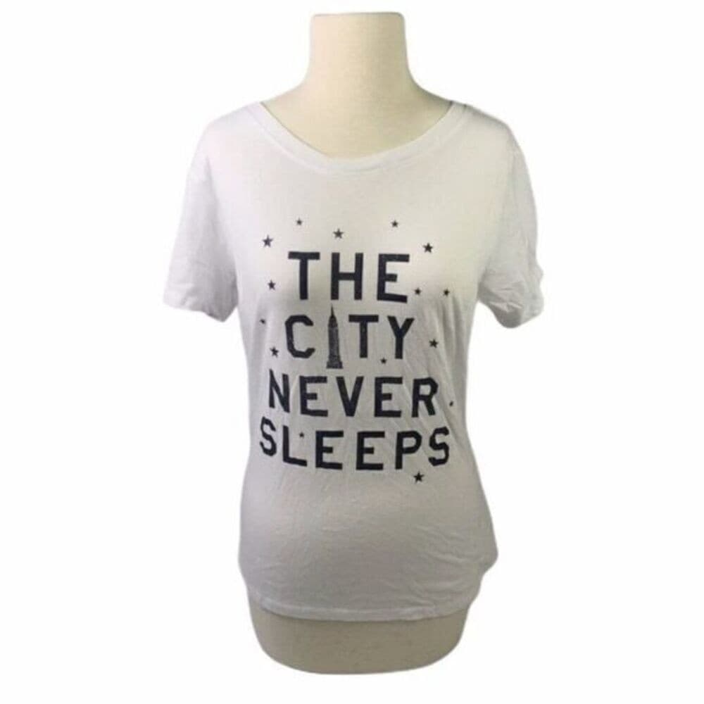 NYC New York City Party Queen Graphic Tee Black White Medium Funny Slogan Top - Thumbnail 3