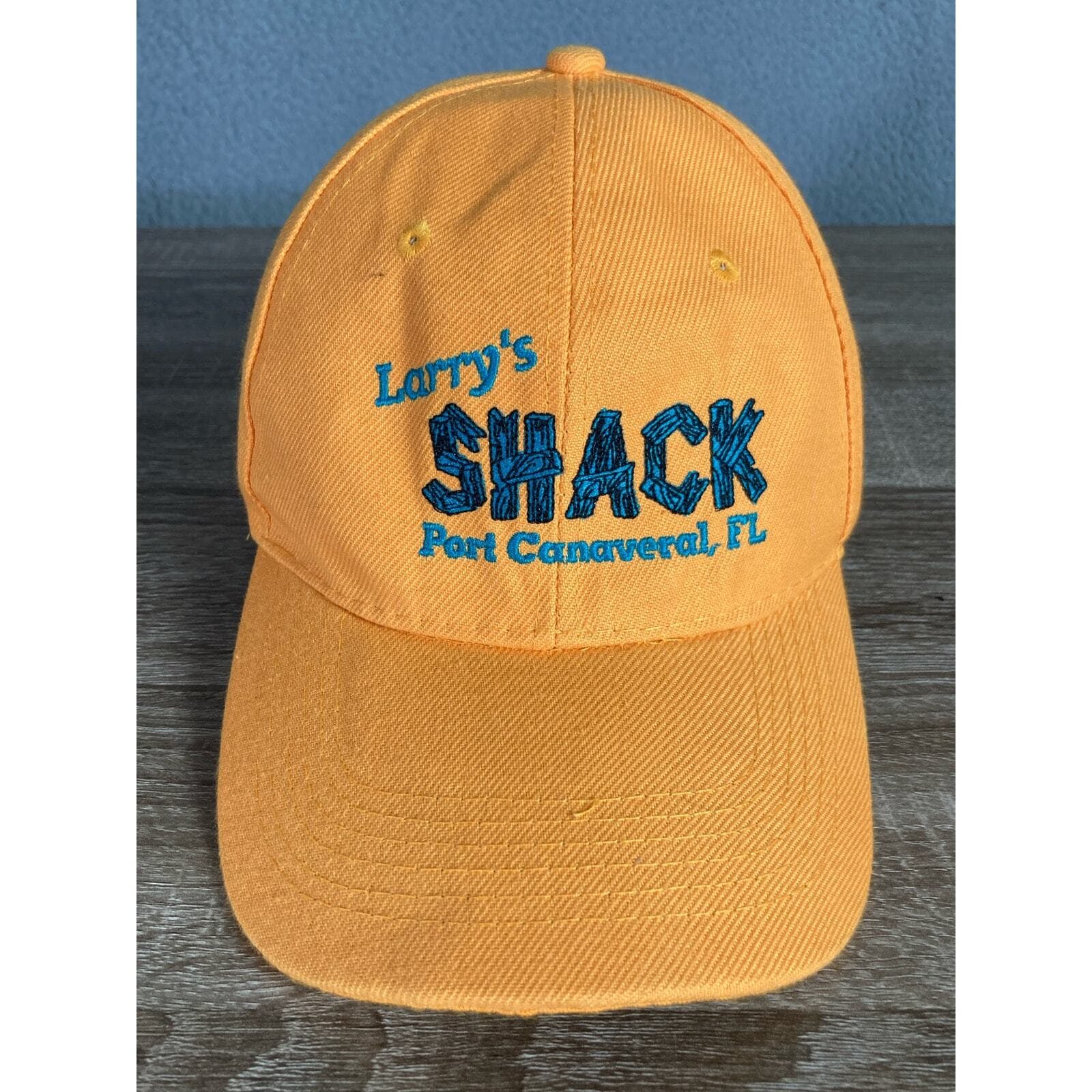Larrys Shack Port Canaveral Orange Embroidered Cap Unisex Adjustable Hat - Thumbnail 3
