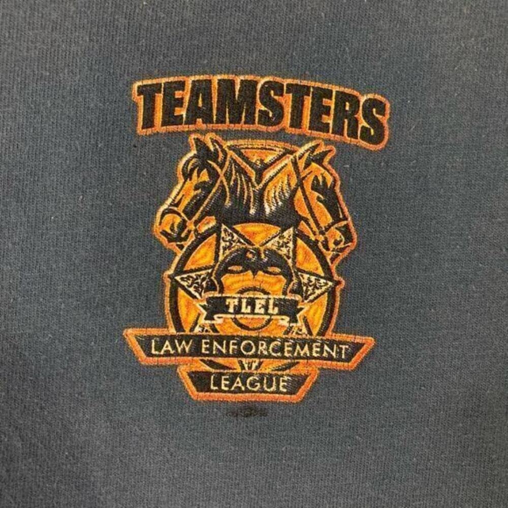 Vintage Teamsters Local 385 Union Pride T-Shirt Men's M Blue Graphic Crew USA - Thumbnail 5