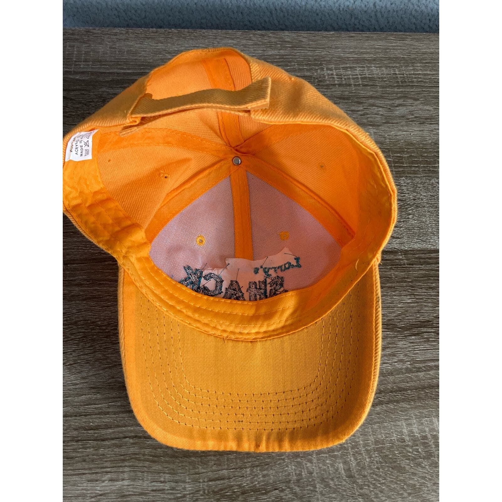 Larrys Shack Port Canaveral Orange Embroidered Cap Unisex Adjustable Hat - Thumbnail 8