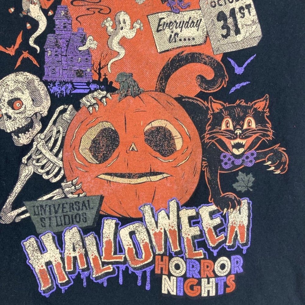 HHN Kids Shirt XS Universal Studios Halloween Horror Nights Black Youth Tee - Thumbnail 7