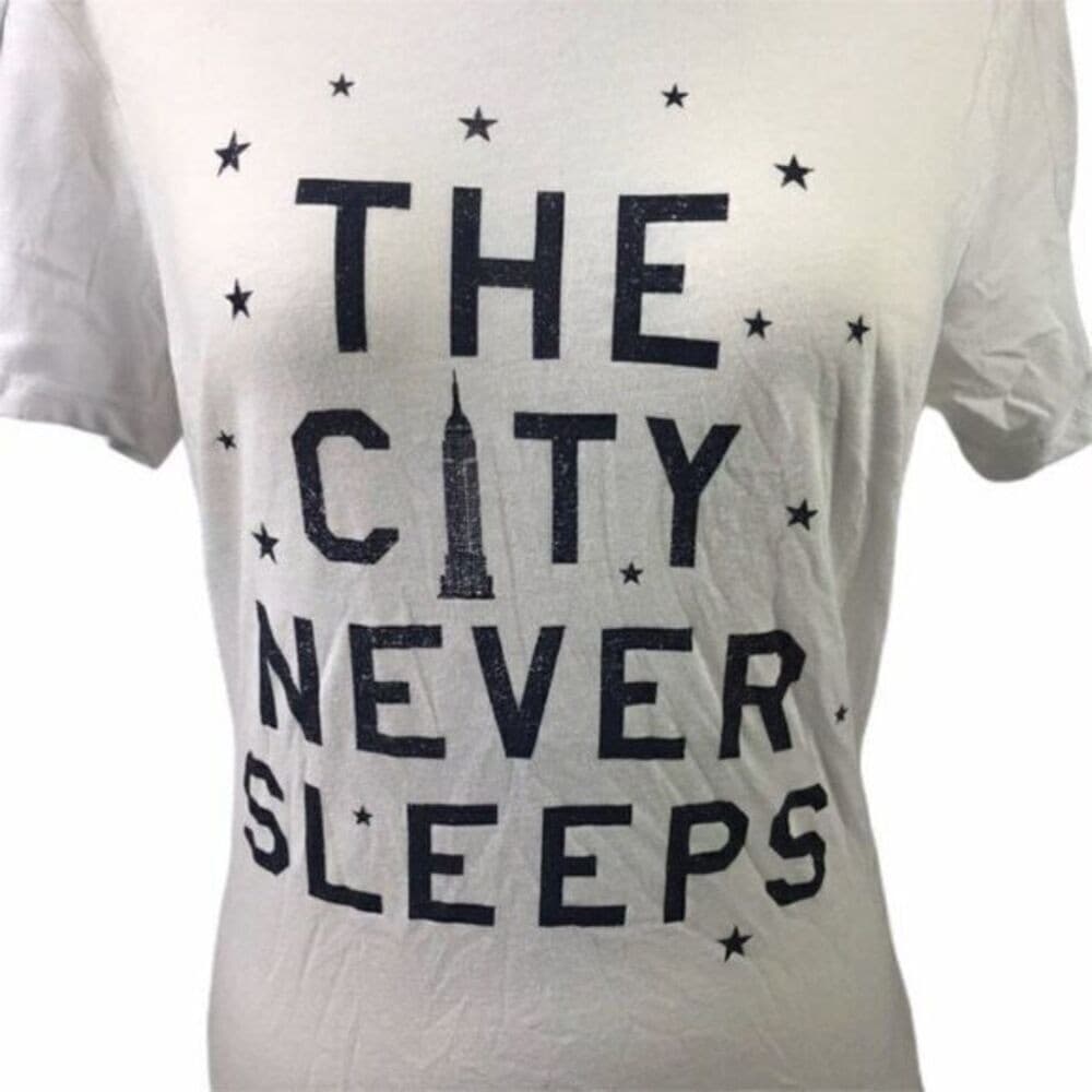 NYC New York City Party Queen Graphic Tee Black White Medium Funny Slogan Top - Thumbnail 4