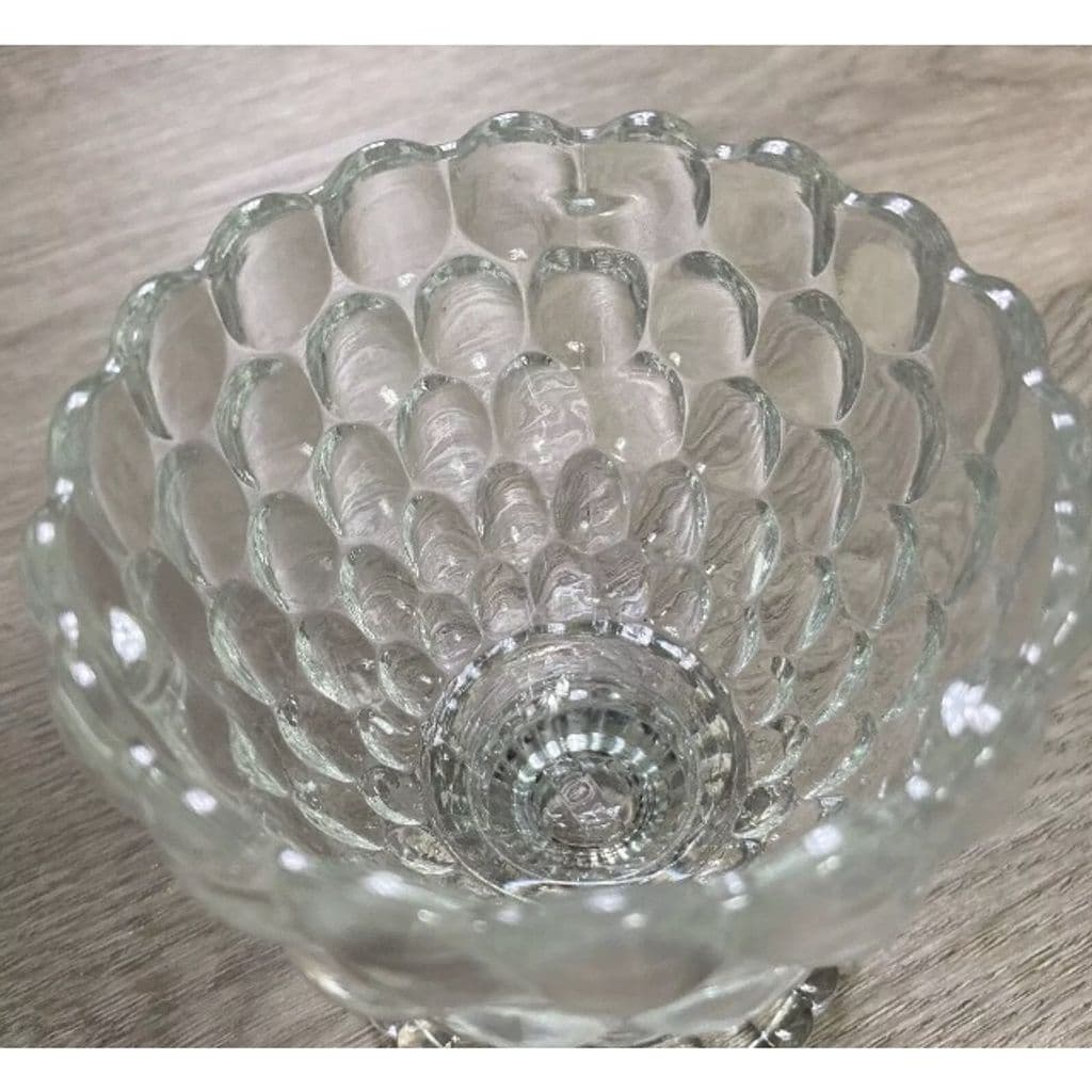 Vintage Avon Clear Bubble Glass Footed Candy Dish Sherbet Compote - Thumbnail 5
